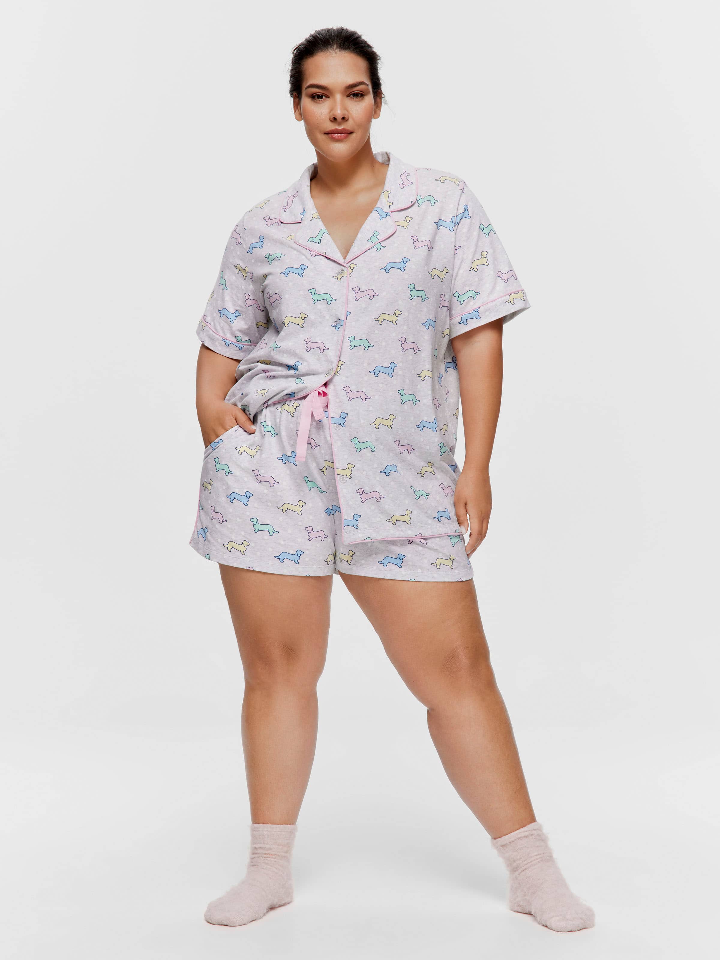 P.A. Plus Penny Spot Knit Pj Set