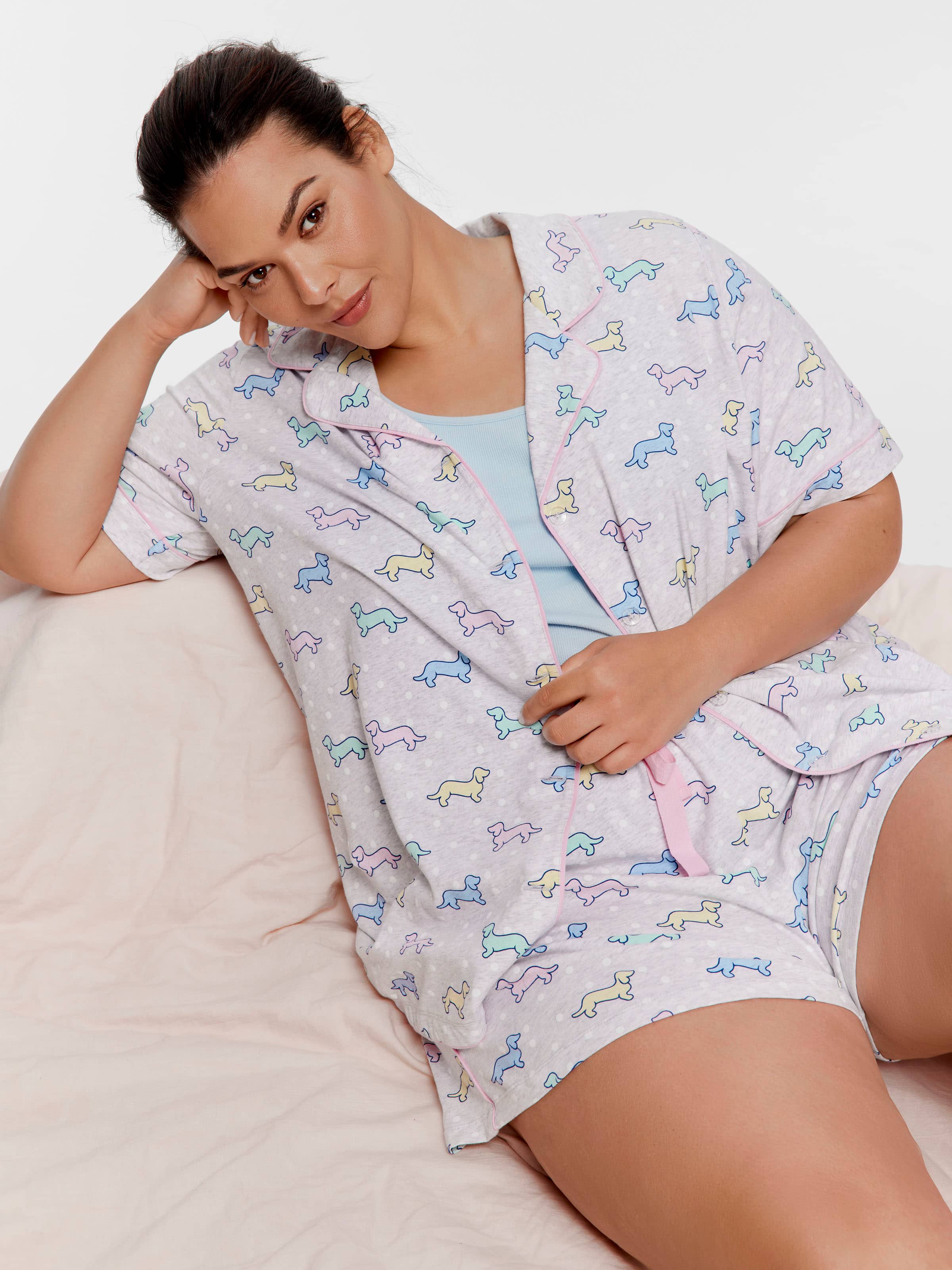 P.A. Plus Penny Spot Knit Pj Set