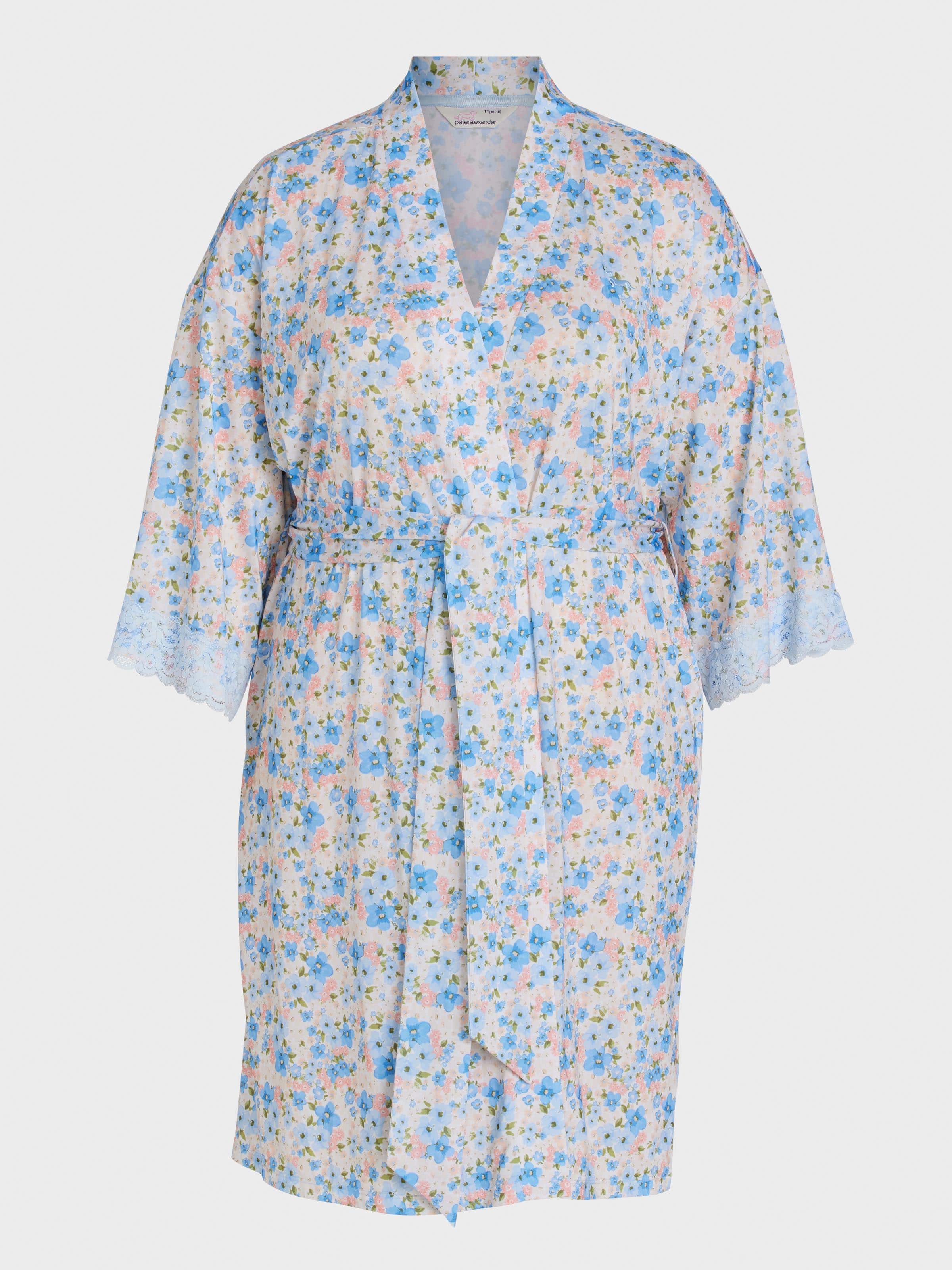 Image for P.A. Plus Ditsy Floral Slinky Dressing Gown from Peter Alexander