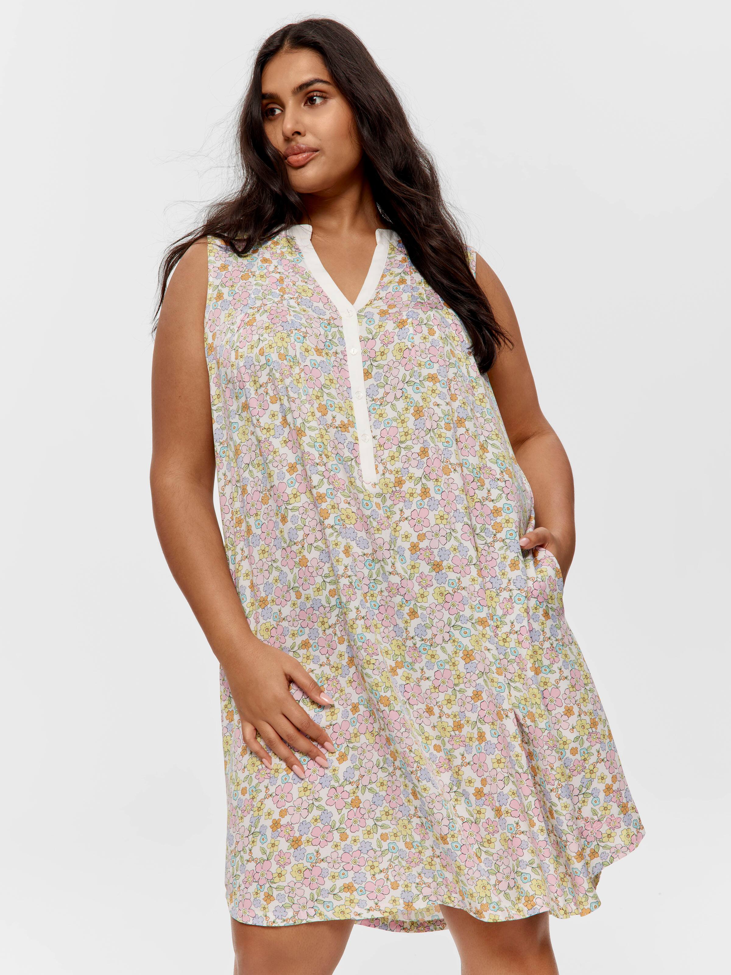 P.A. Plus Ditsy Sleeveless Nightdress