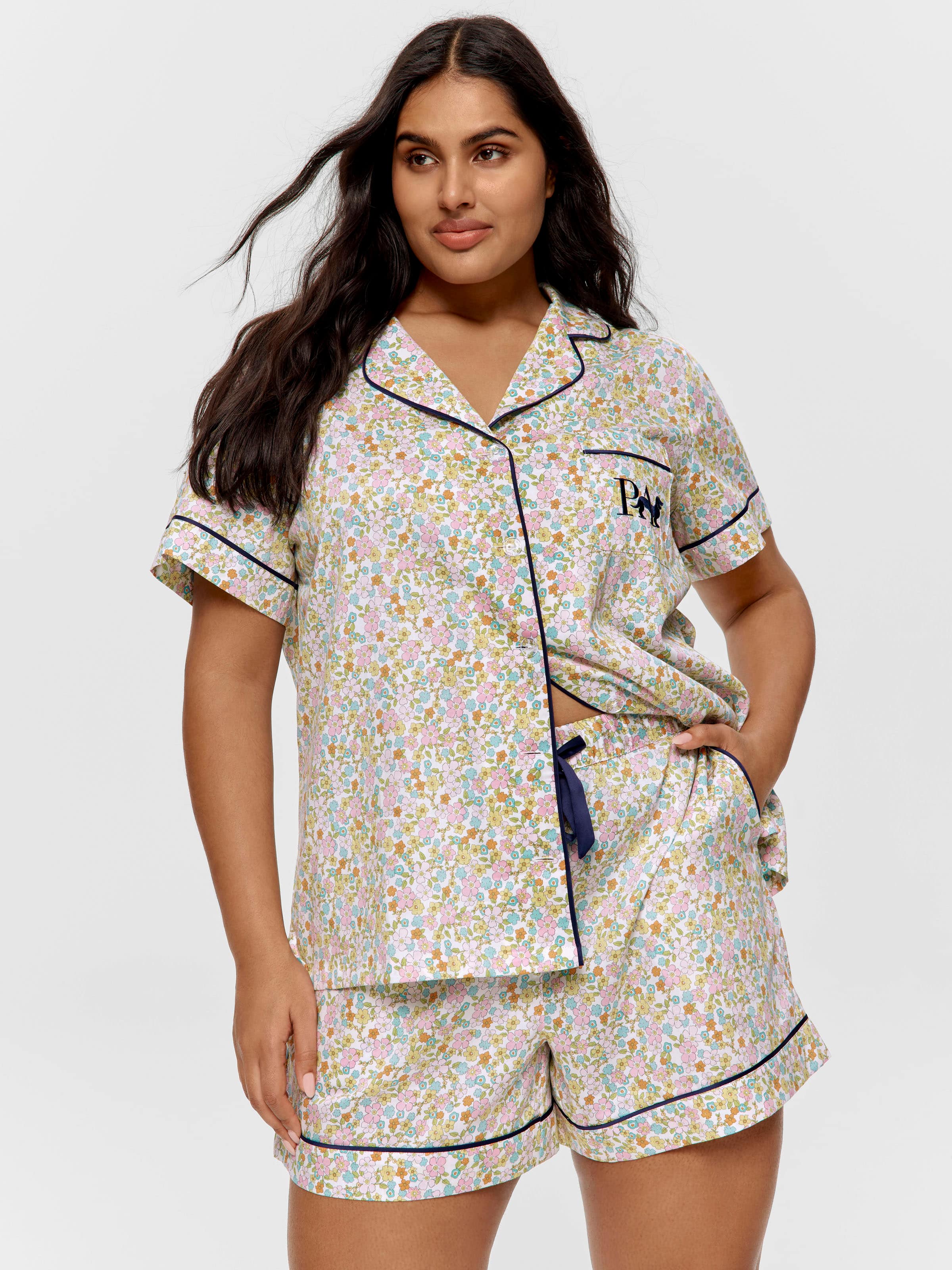 P.A. Plus Ditsy Floral Shortie Pj Set