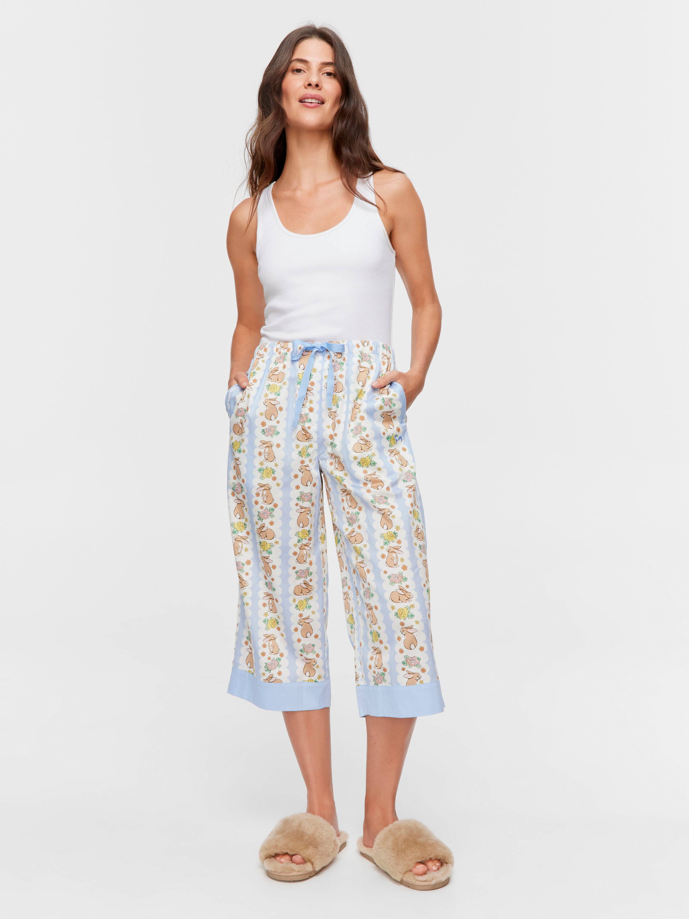 Lilac Bunny 3/4 Pj Bottom
