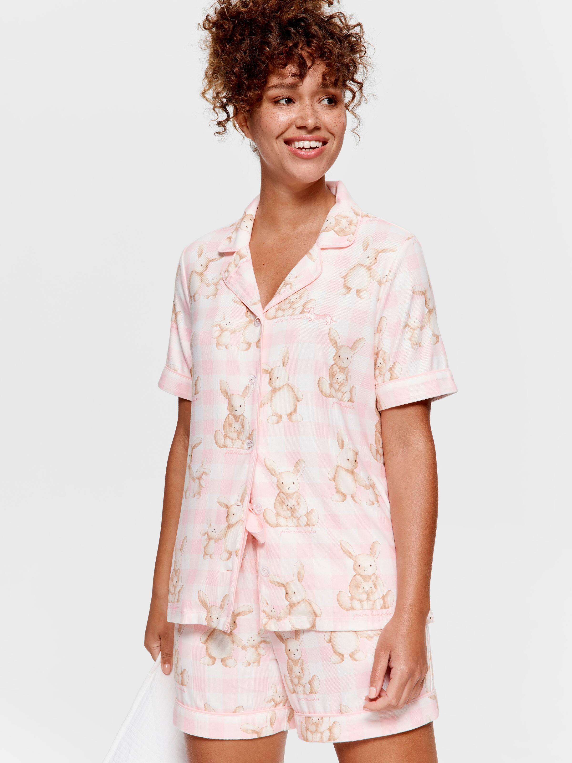 Soft Bunny Plush Shortie Pj Set