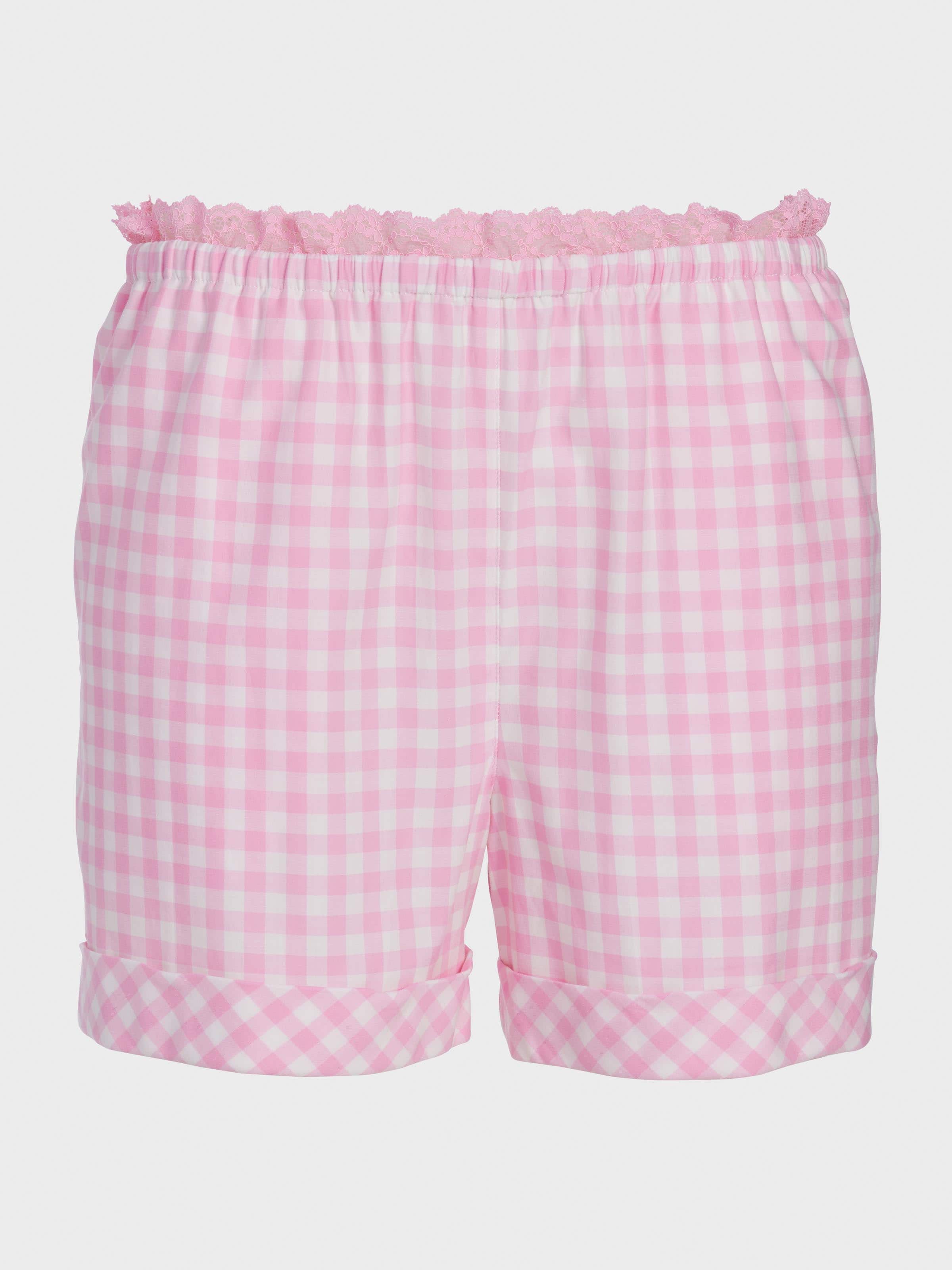 Image for Pink Gingham Check Mid Short from Peter Alexander