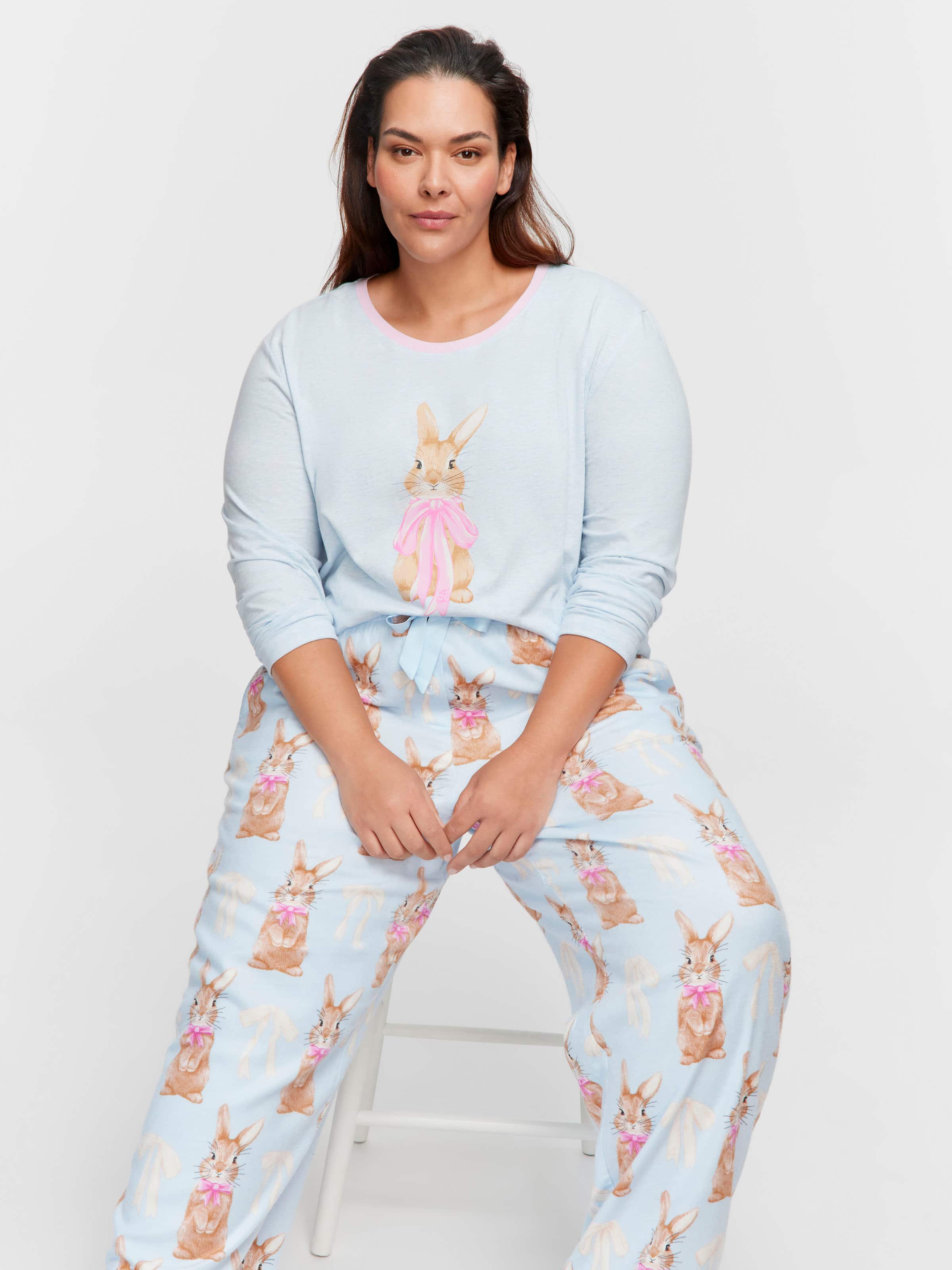 P.A. Plus Bow Bunny Bamboo Flannelette Classic Pj Bottom