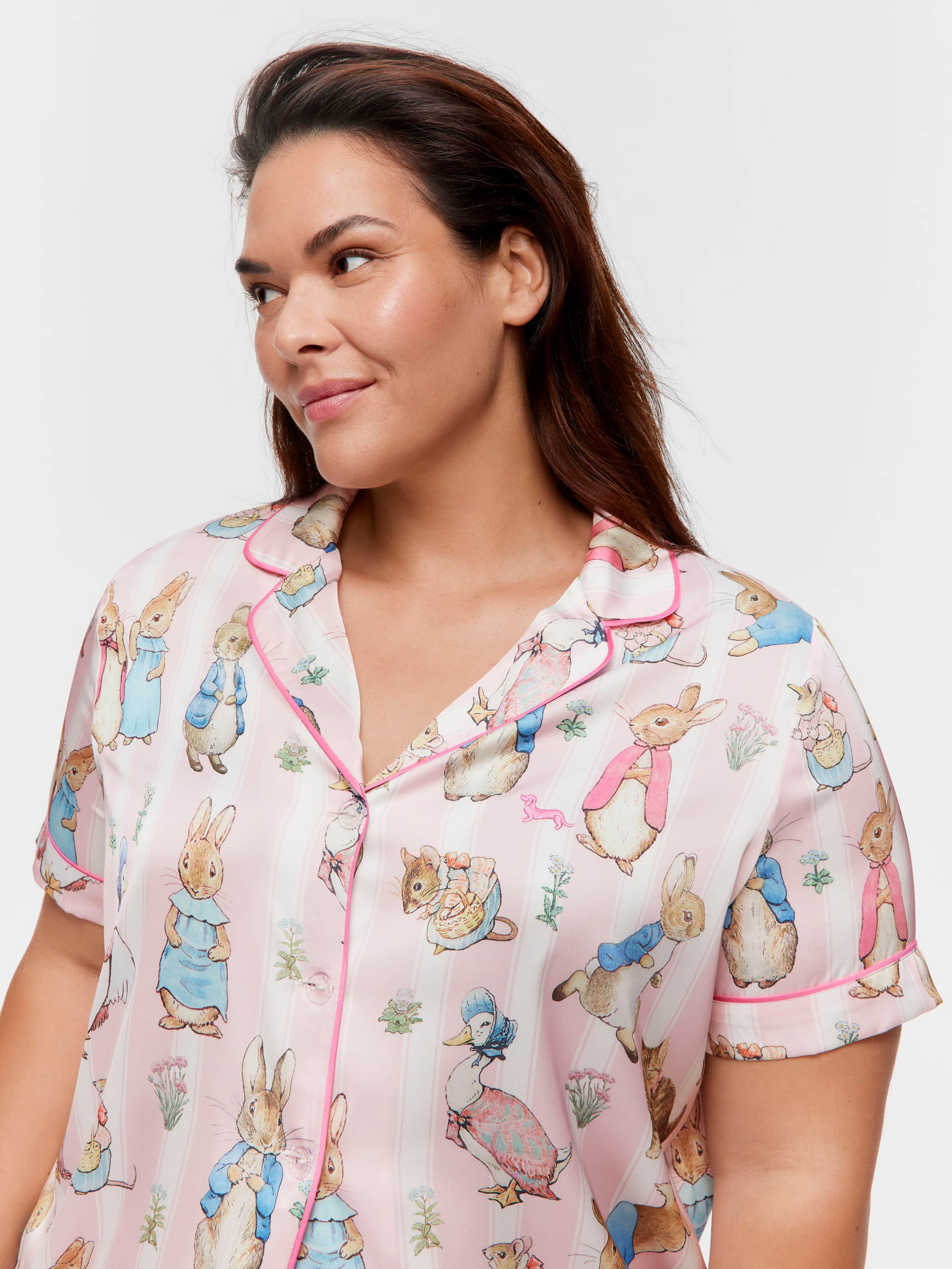 P.A. Plus Peter Rabbit Satin Shortie Pj Set