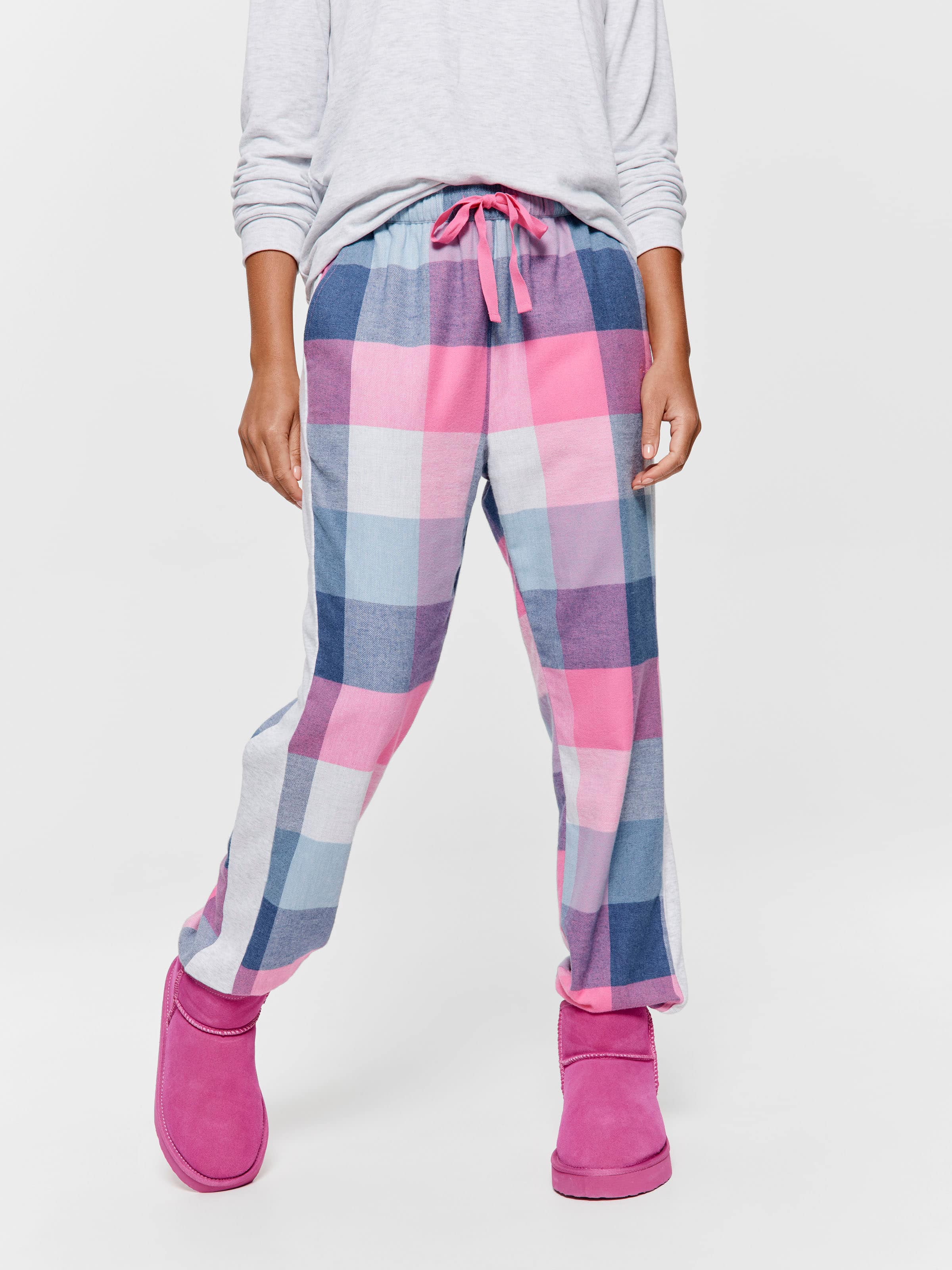 Buffalo Check 100% Cotton Flannelette Cuff Pj Bottom