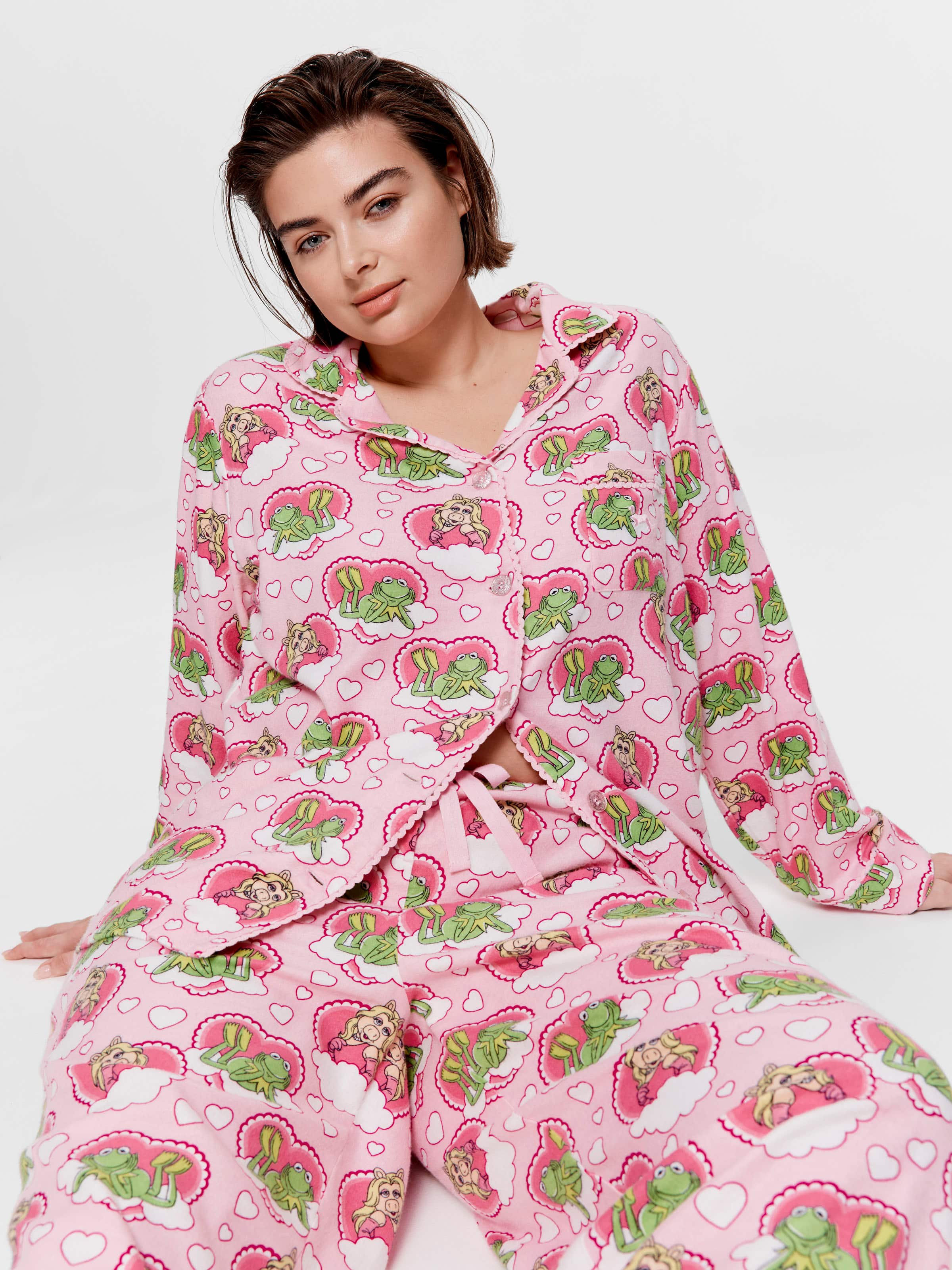 P.A. Plus Miss Piggy & Kermit Bamboo Flannelette Pj Set