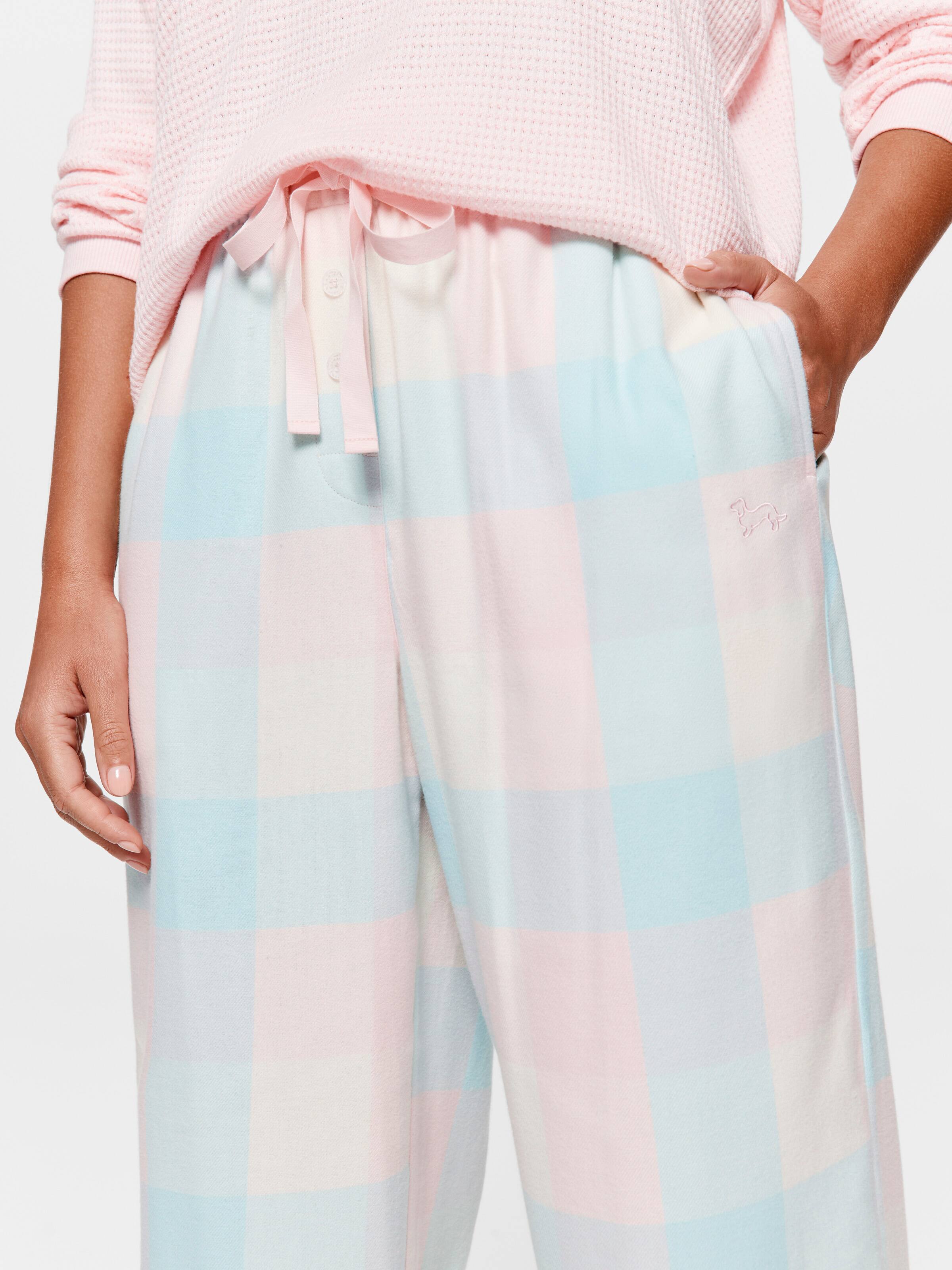 Pink Buffalo Check 100% Cotton Flannelette Pj Bottom