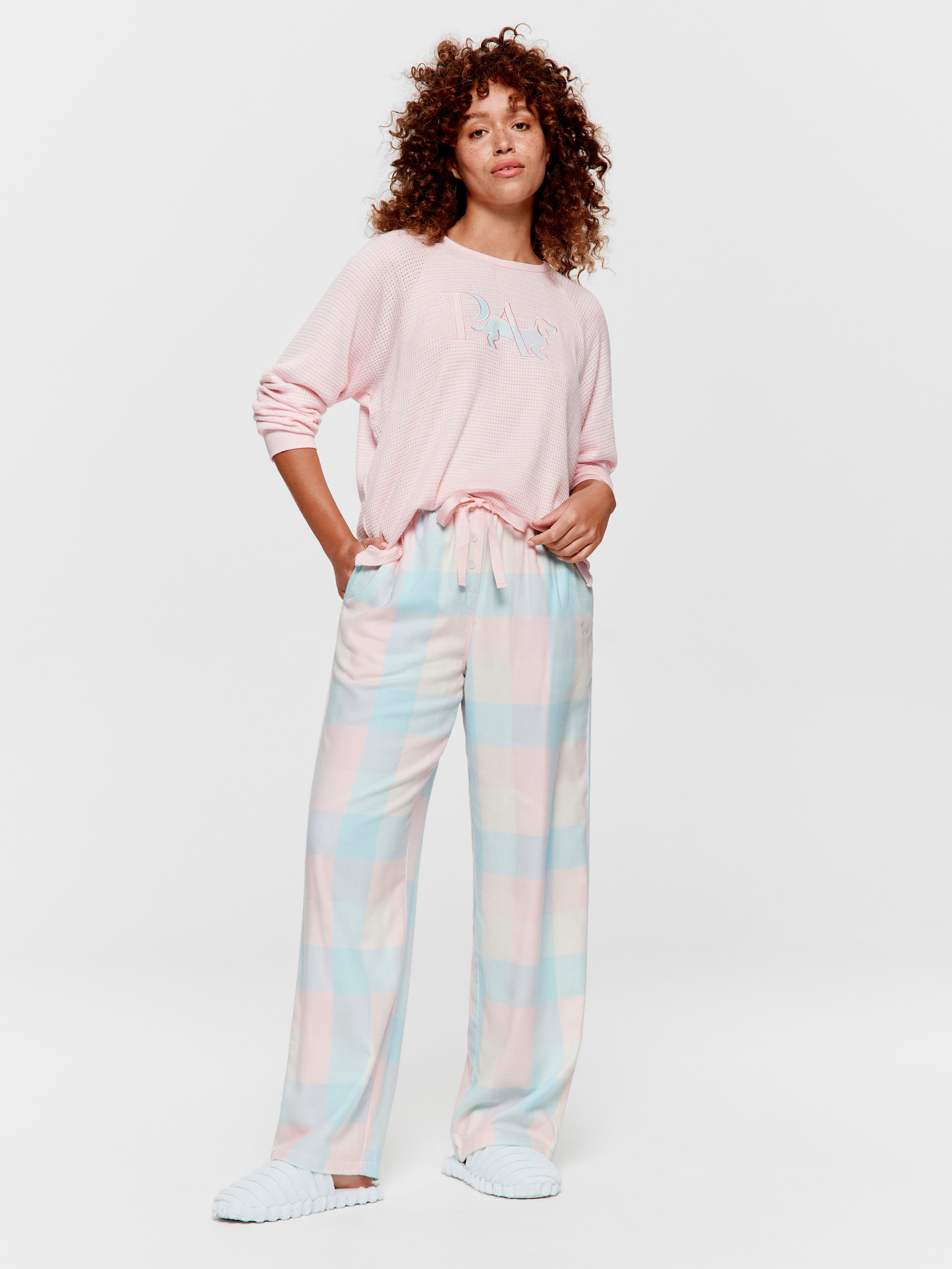 Pink Buffalo Check 100% Cotton Flannelette Pj Bottom