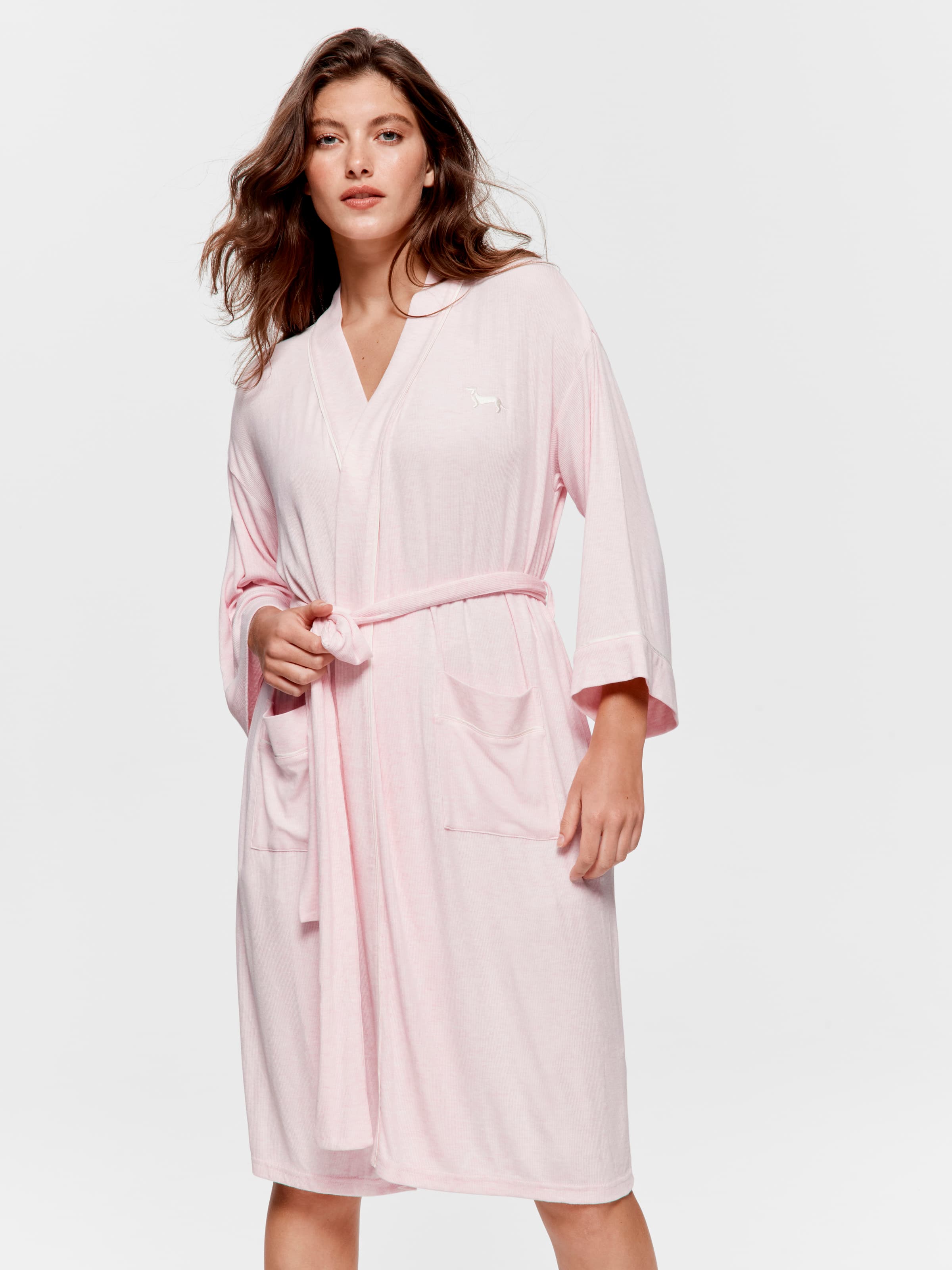 Image for Pink Bamboo Dressing Gown from Peter Alexander