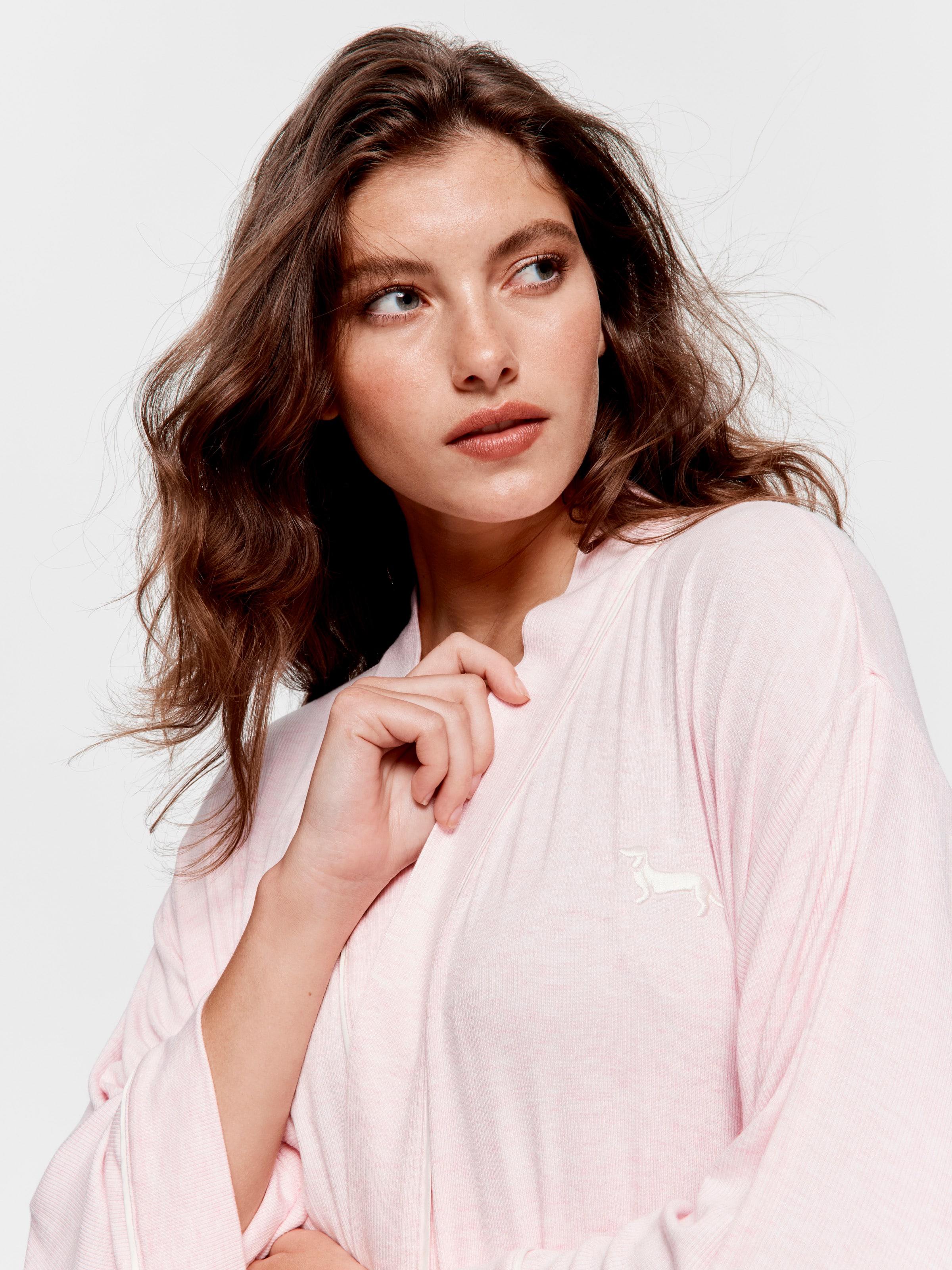 Pink Bamboo Dressing Gown