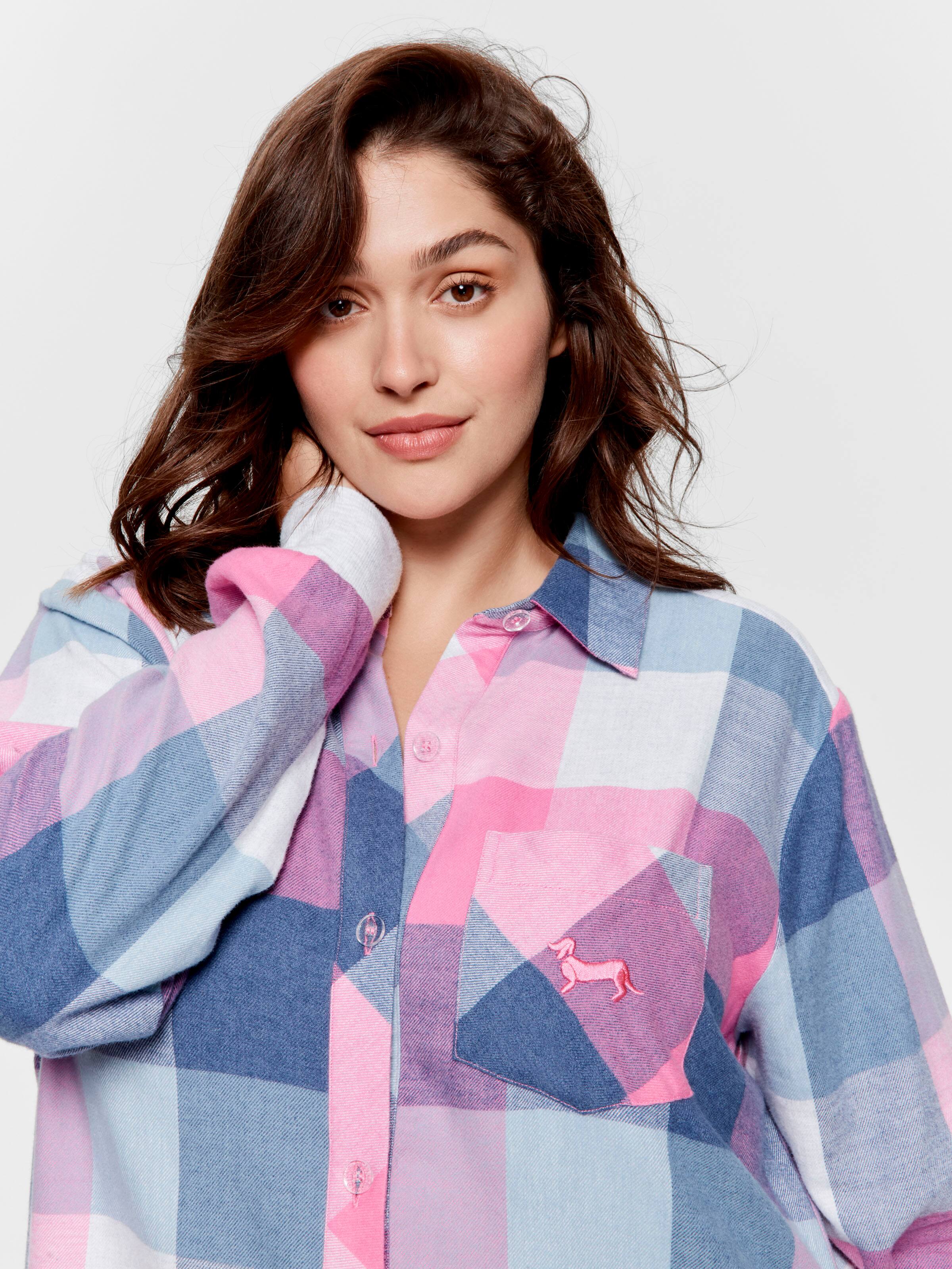 P.A. Plus Buffalo Check 100% Cotton Flannelette Nightshirt