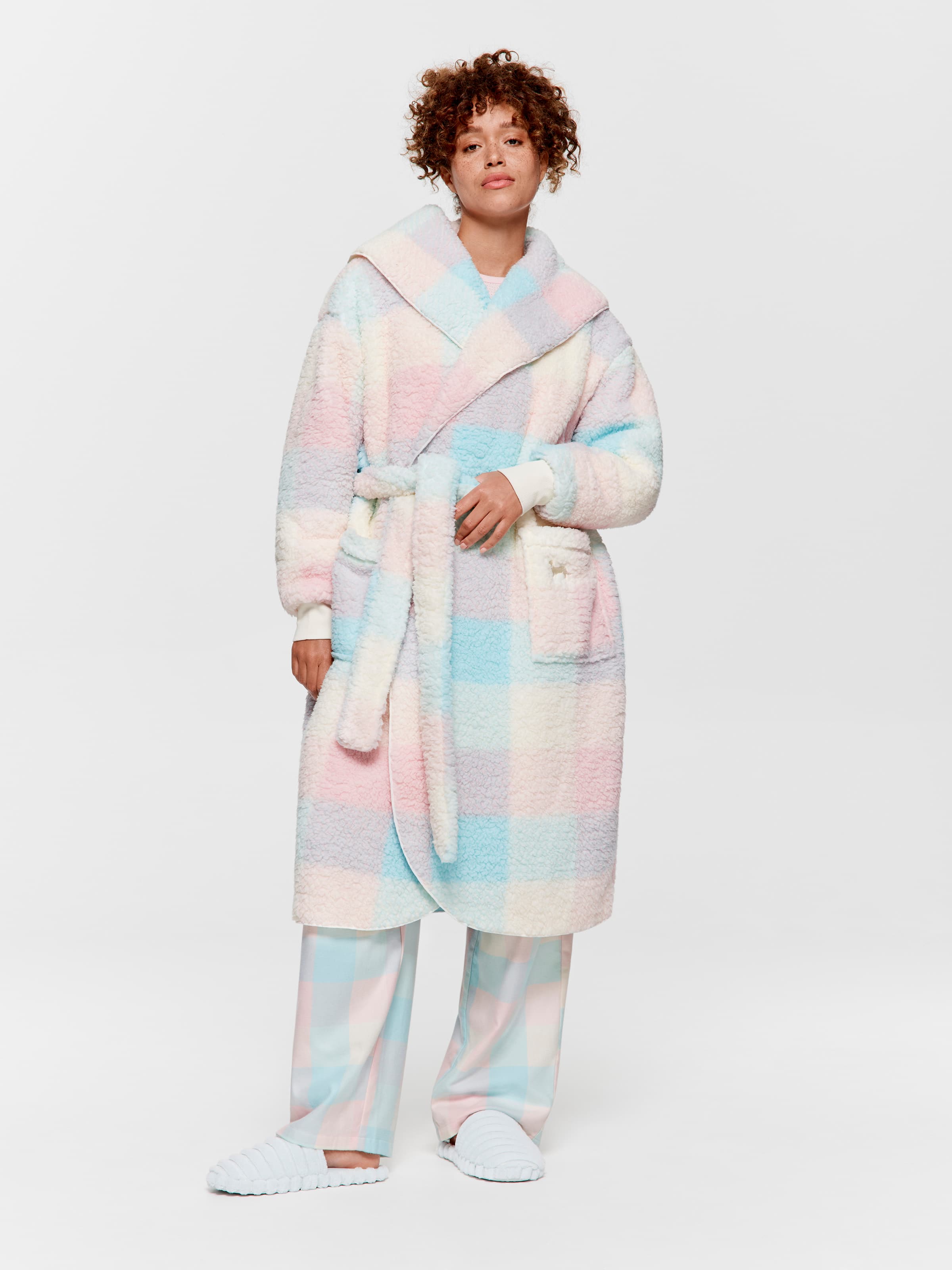 Buffalo Check Fleece Dressing Gown