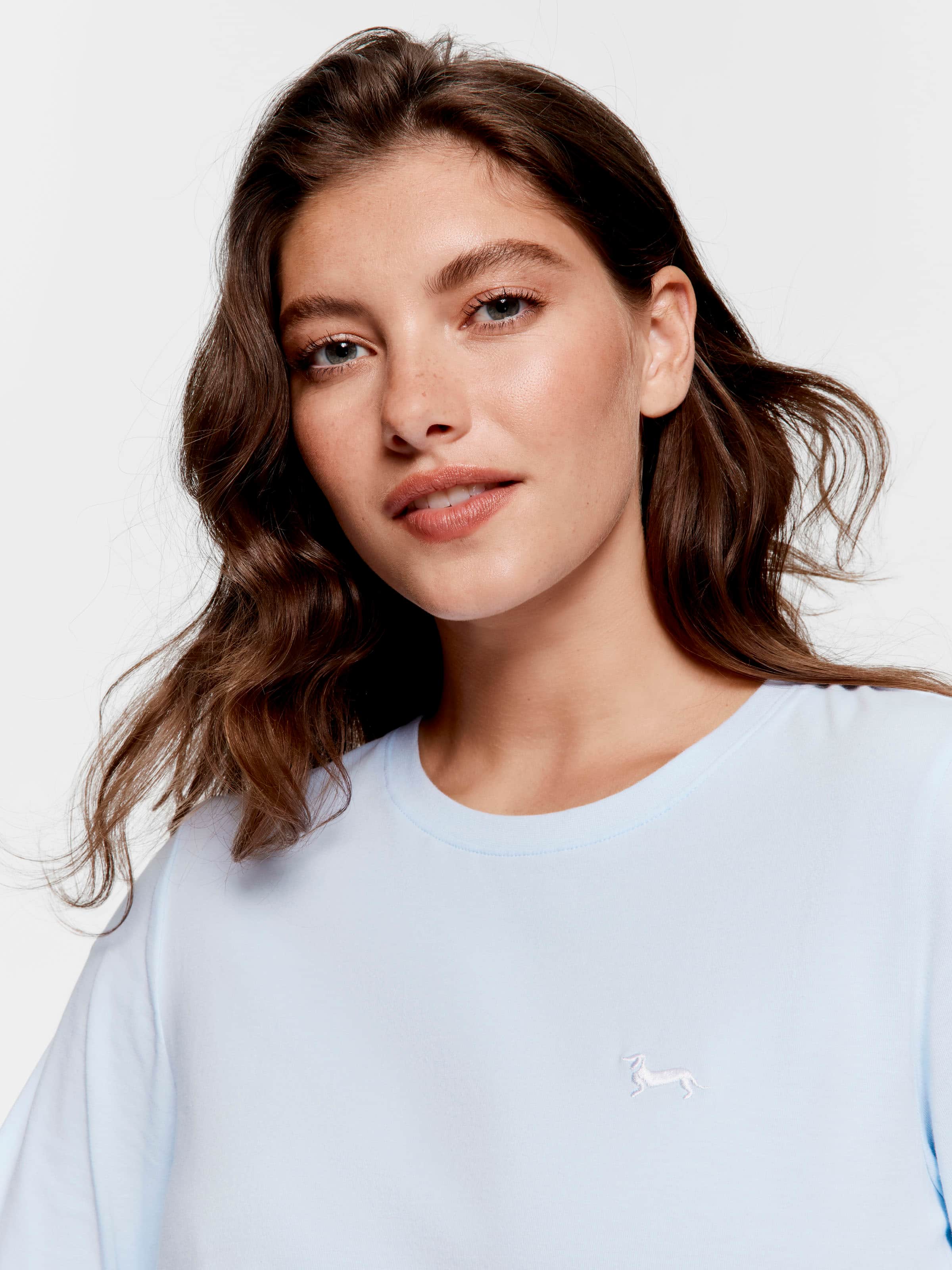 Pale Blue Long Sleeve Top