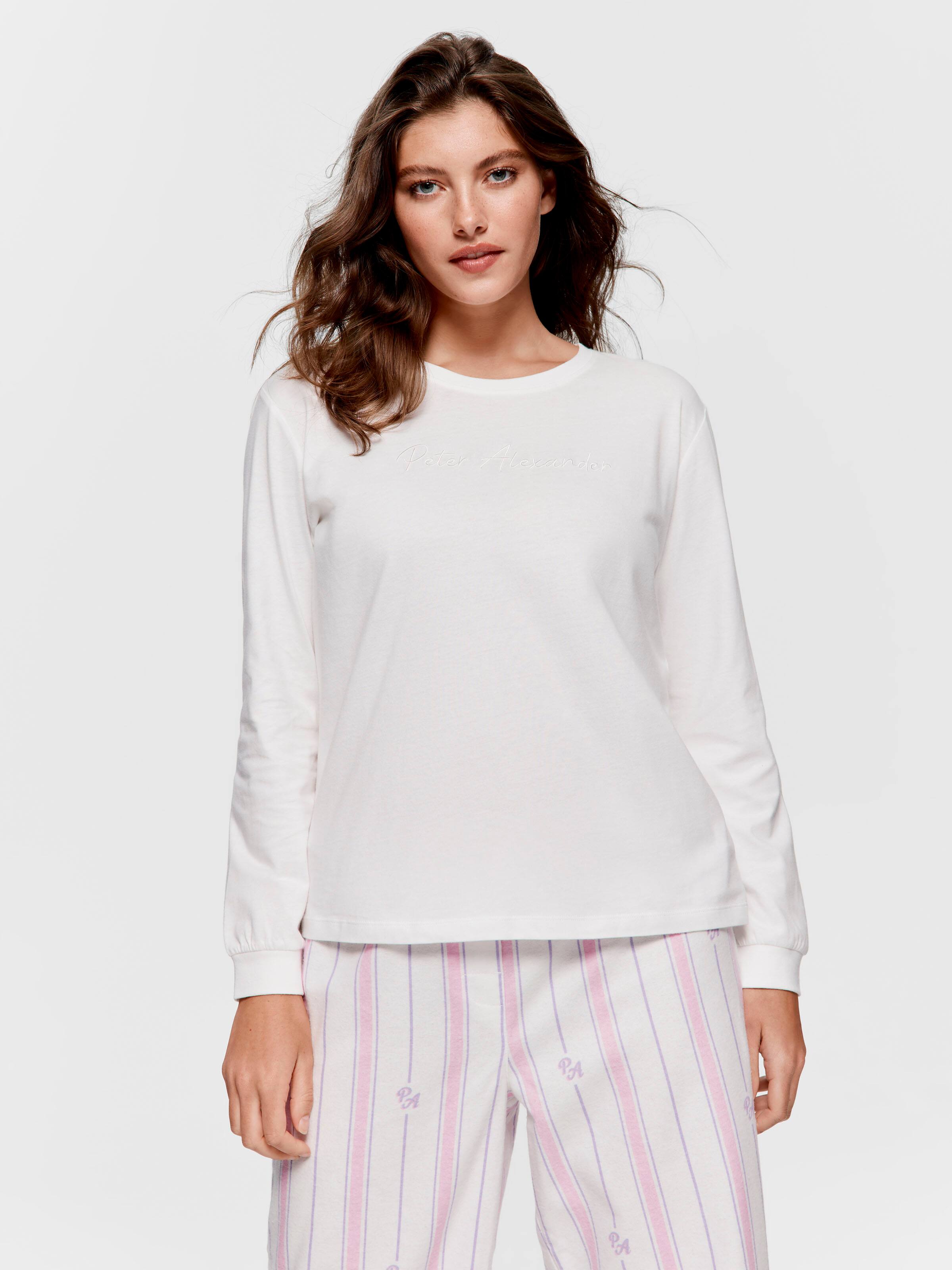 Cream Classic Long Sleeve Top