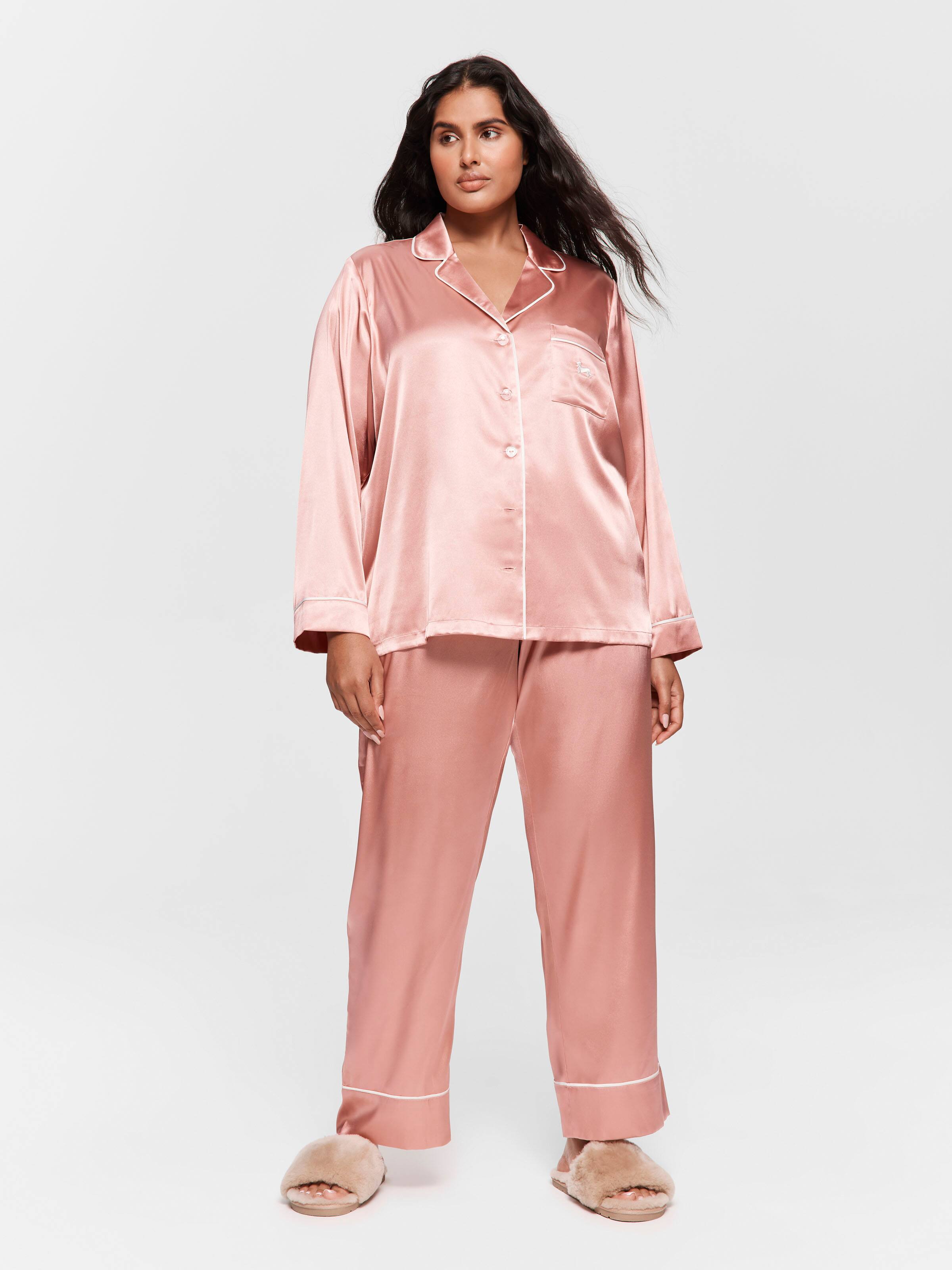 P.A. Plus Rose Gold Satin Pj Set