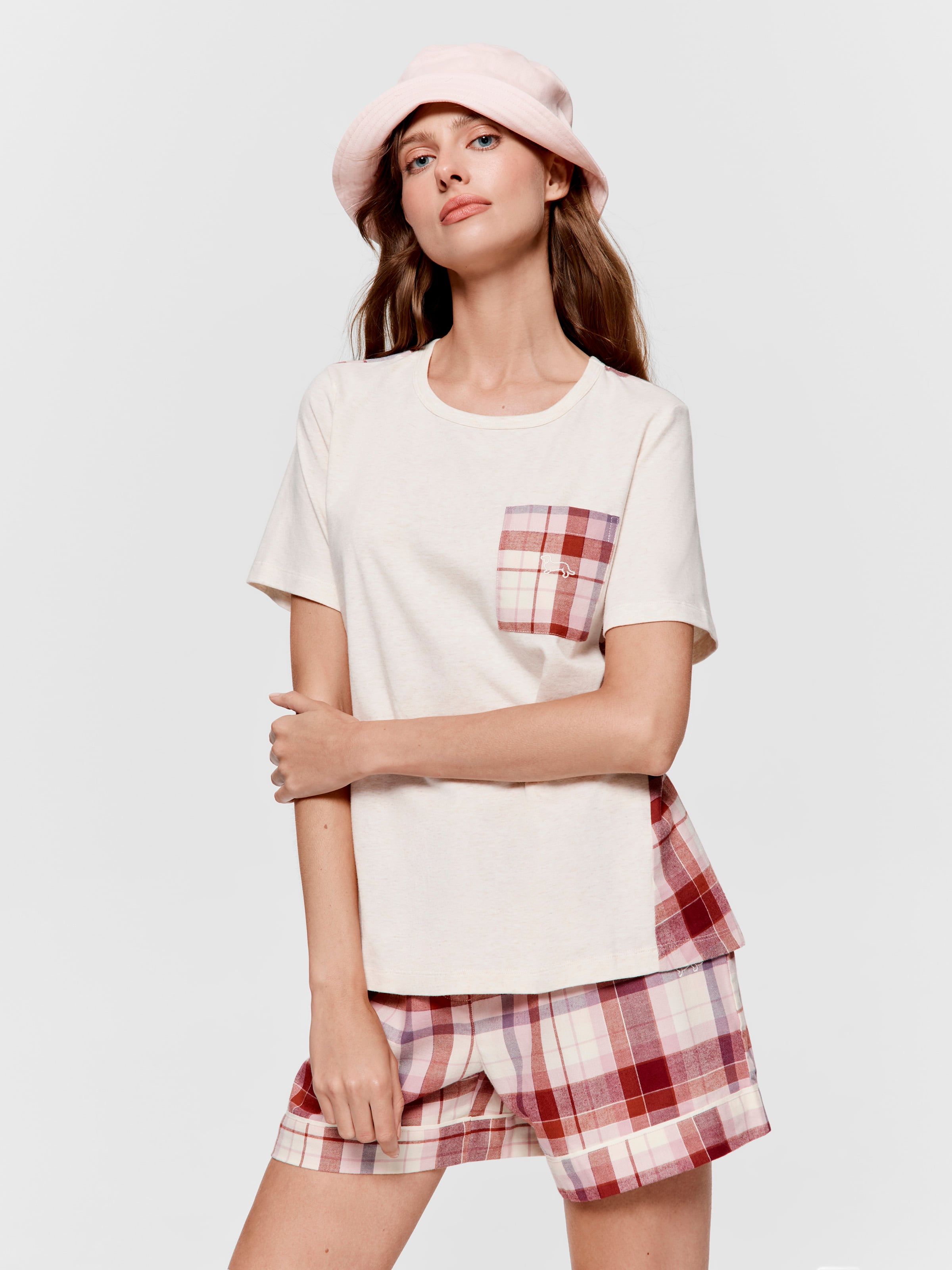 Image for Cream Check Tee from Peter Alexander