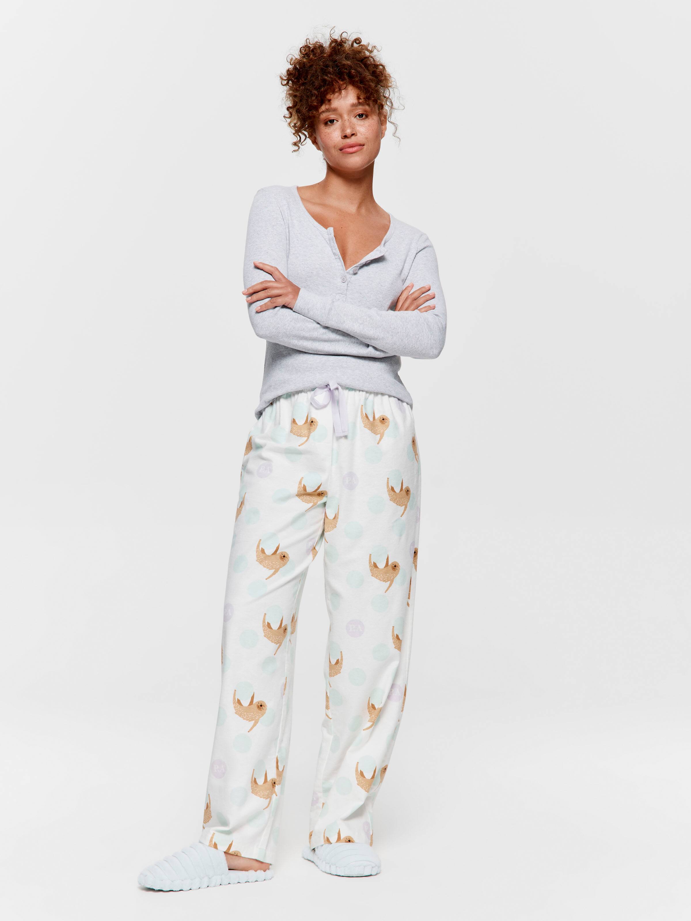 Sloth Spots Classic 100% Cotton Flannelette Pj Bottom