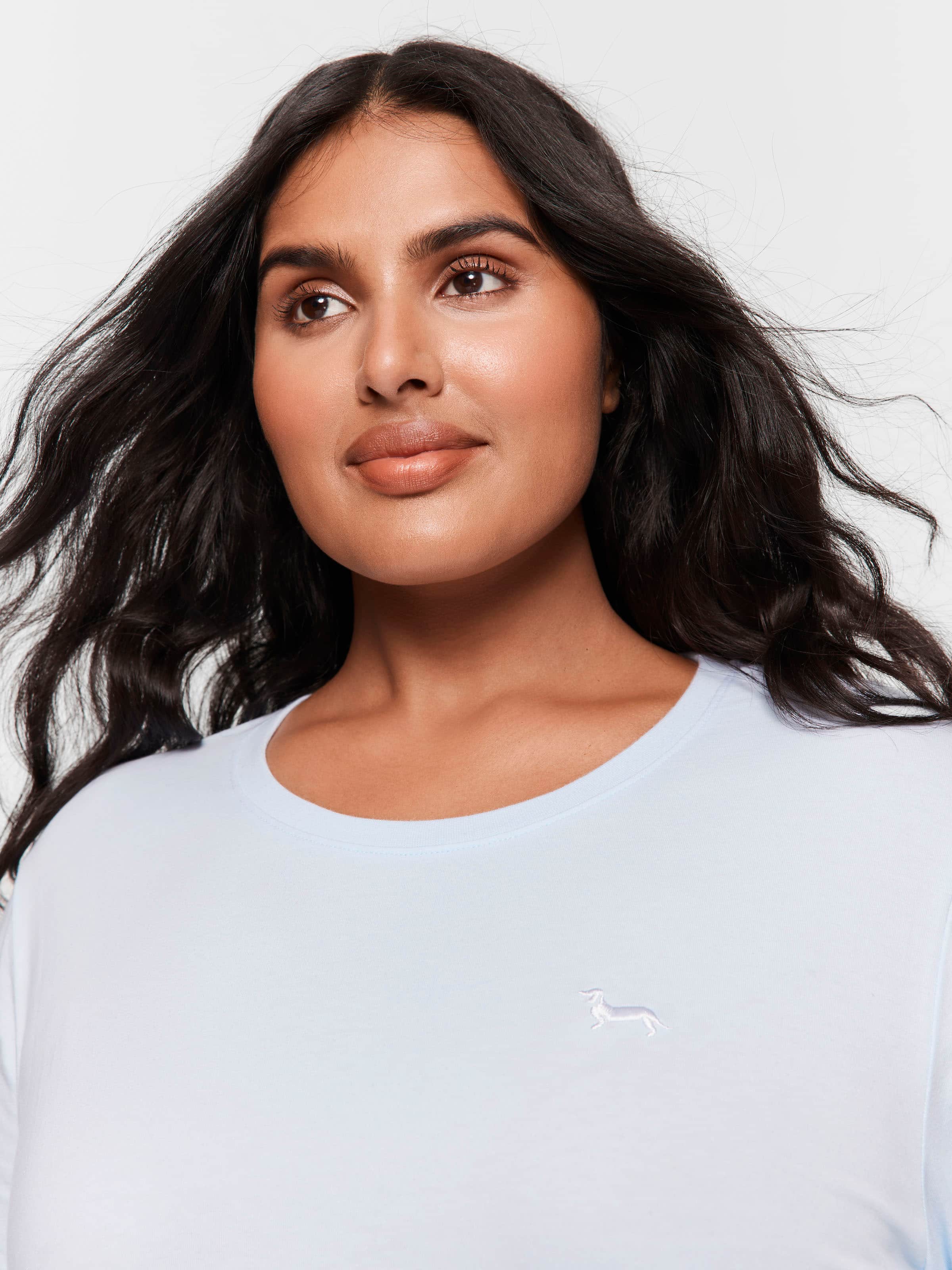 P.A. Plus Pale Blue Long Sleeve Top