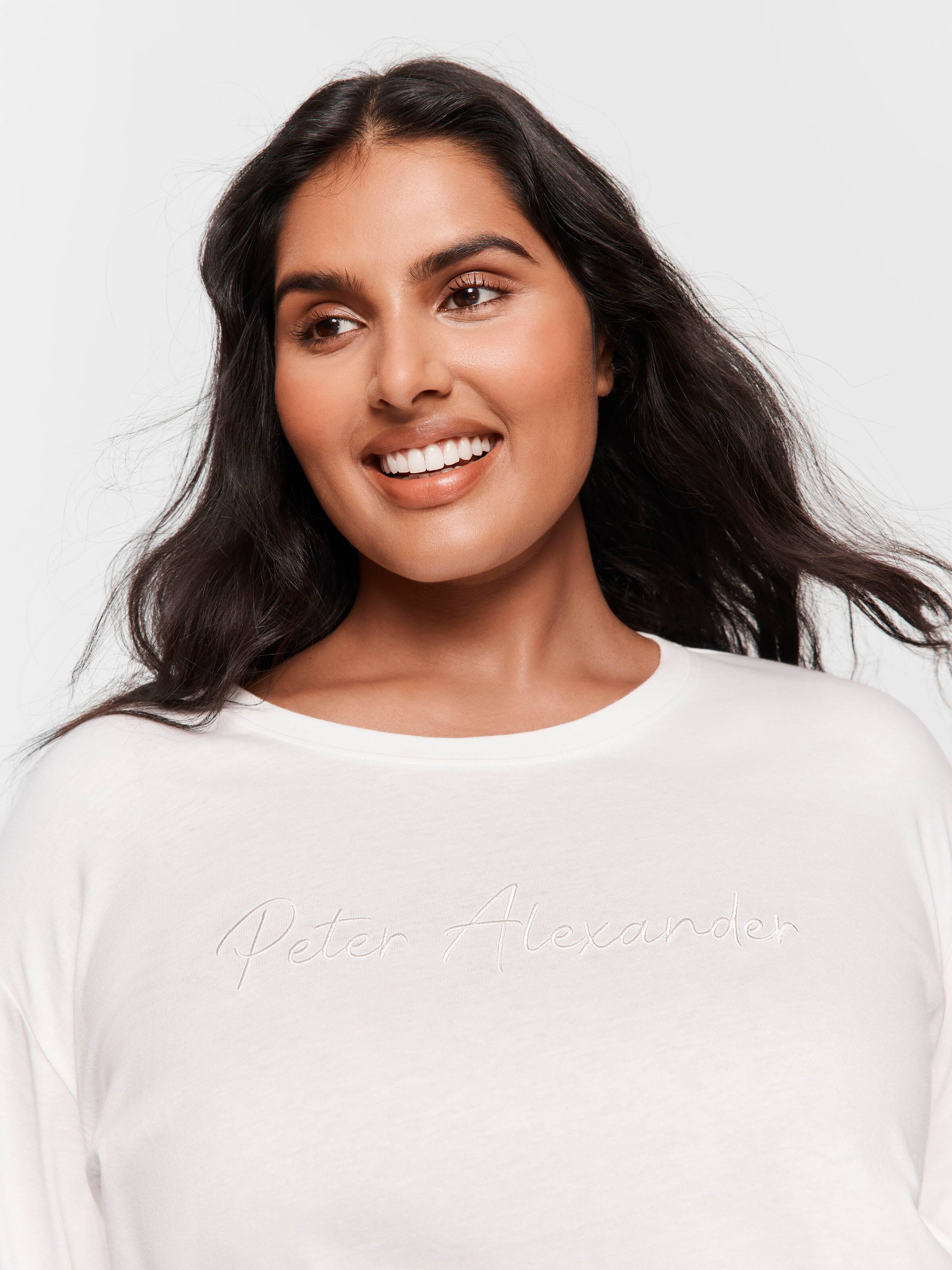 P.A. Plus Cream Classic Long Sleeve Top