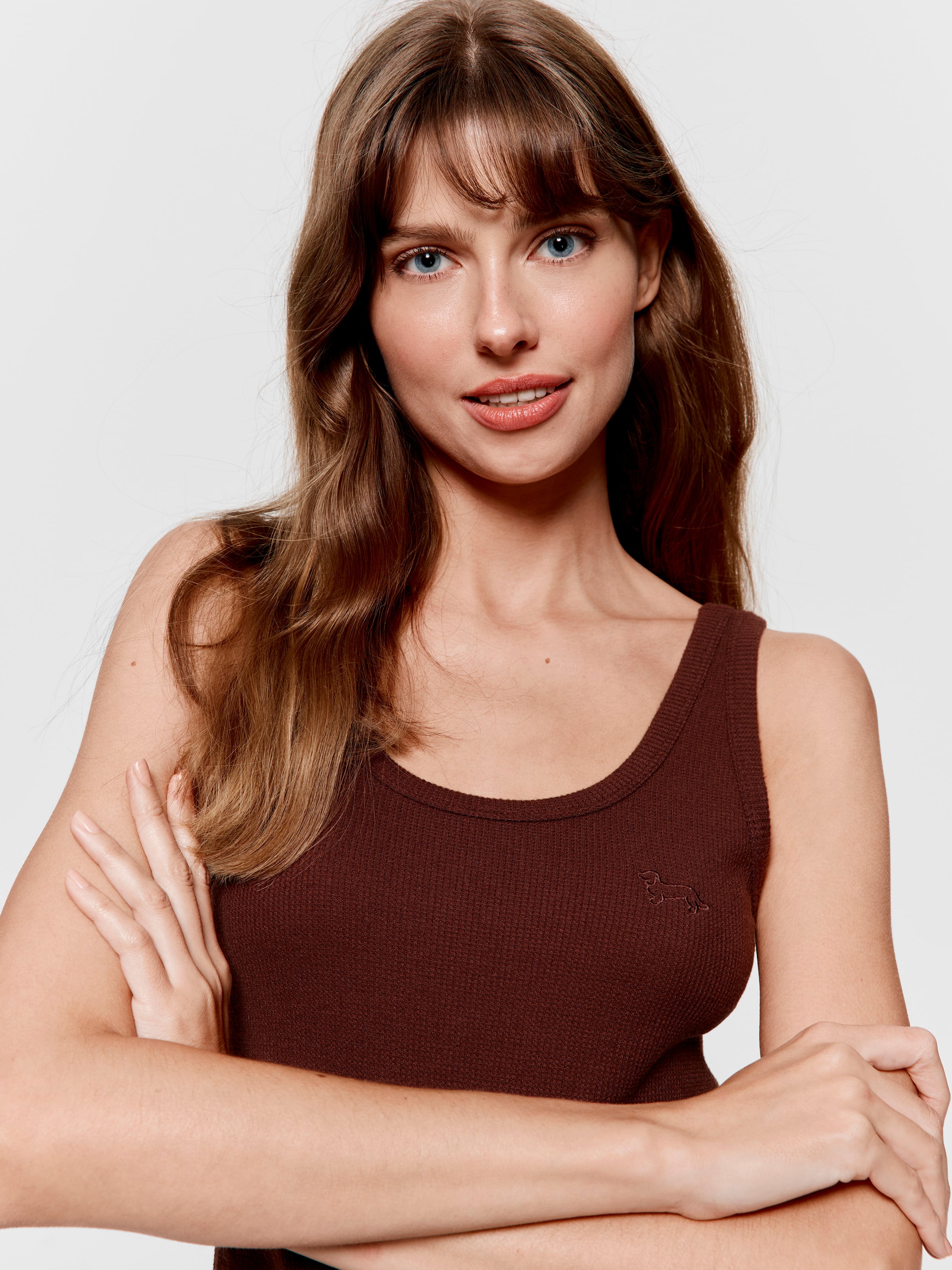 Choc Soft Waffle Singlet