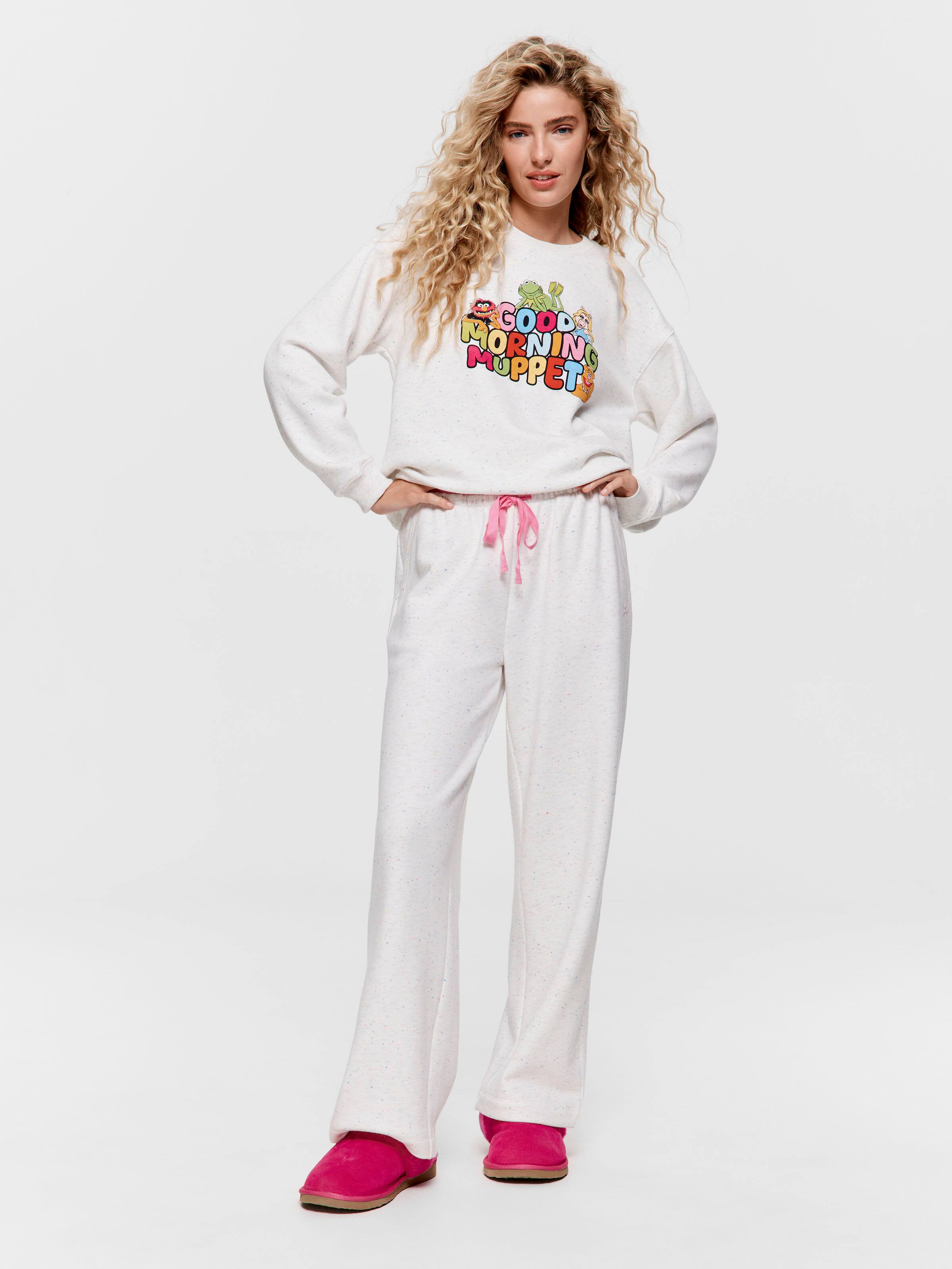 Speckle Fleece Wide Leg Pj Bottom