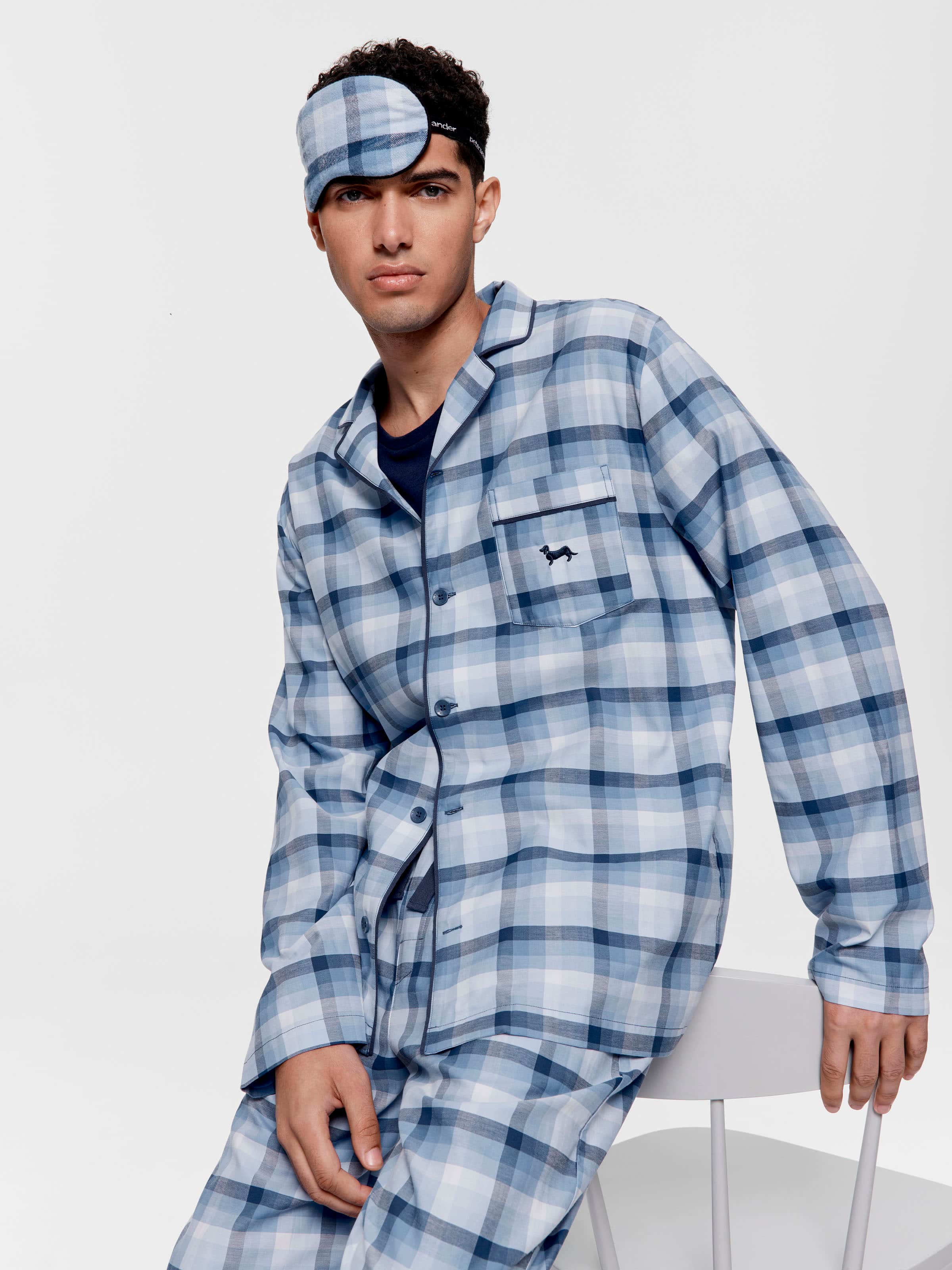 Mini Check Long Sleeve Pj Set