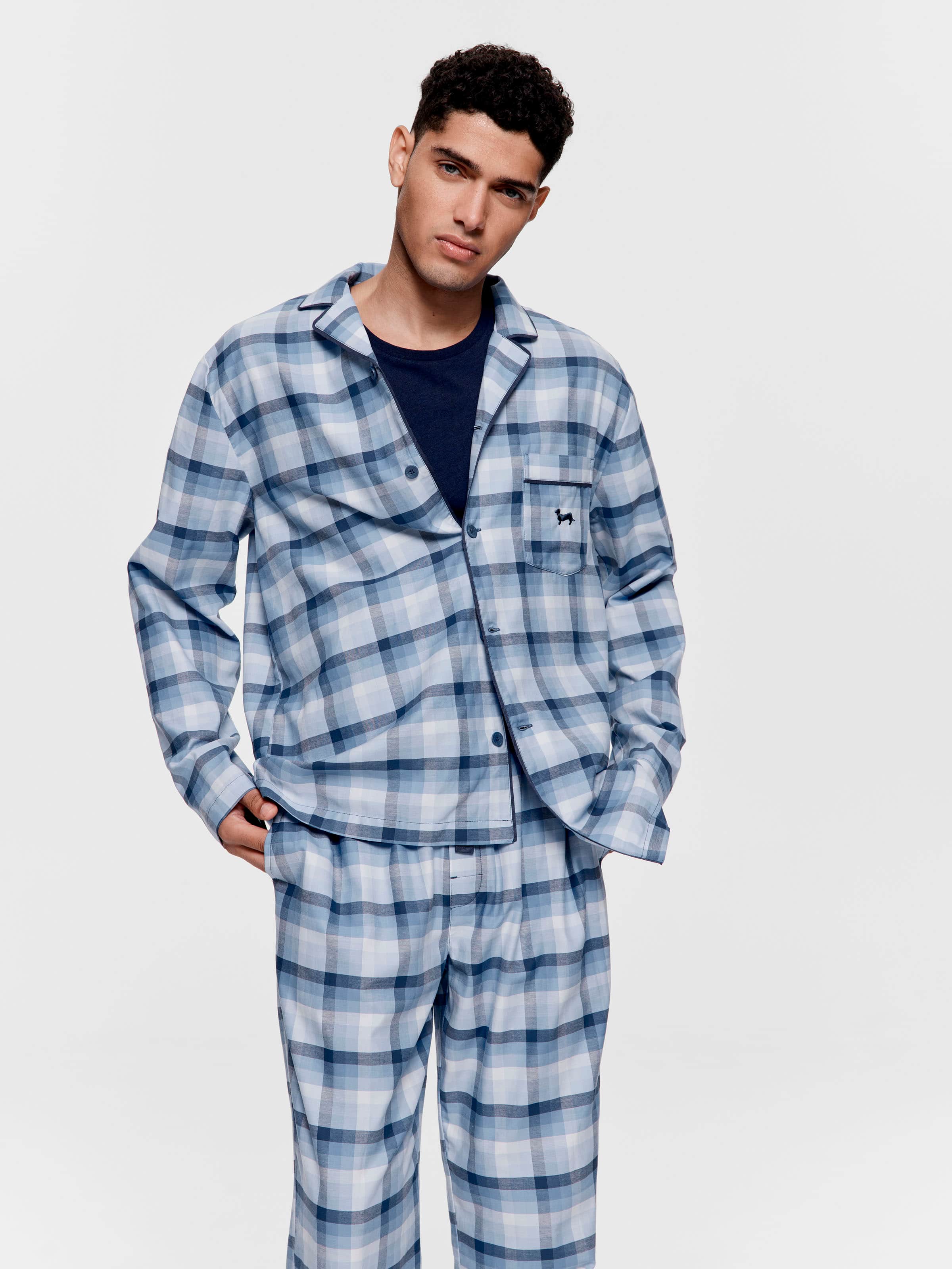 Mini Check Long Sleeve Pj Set
