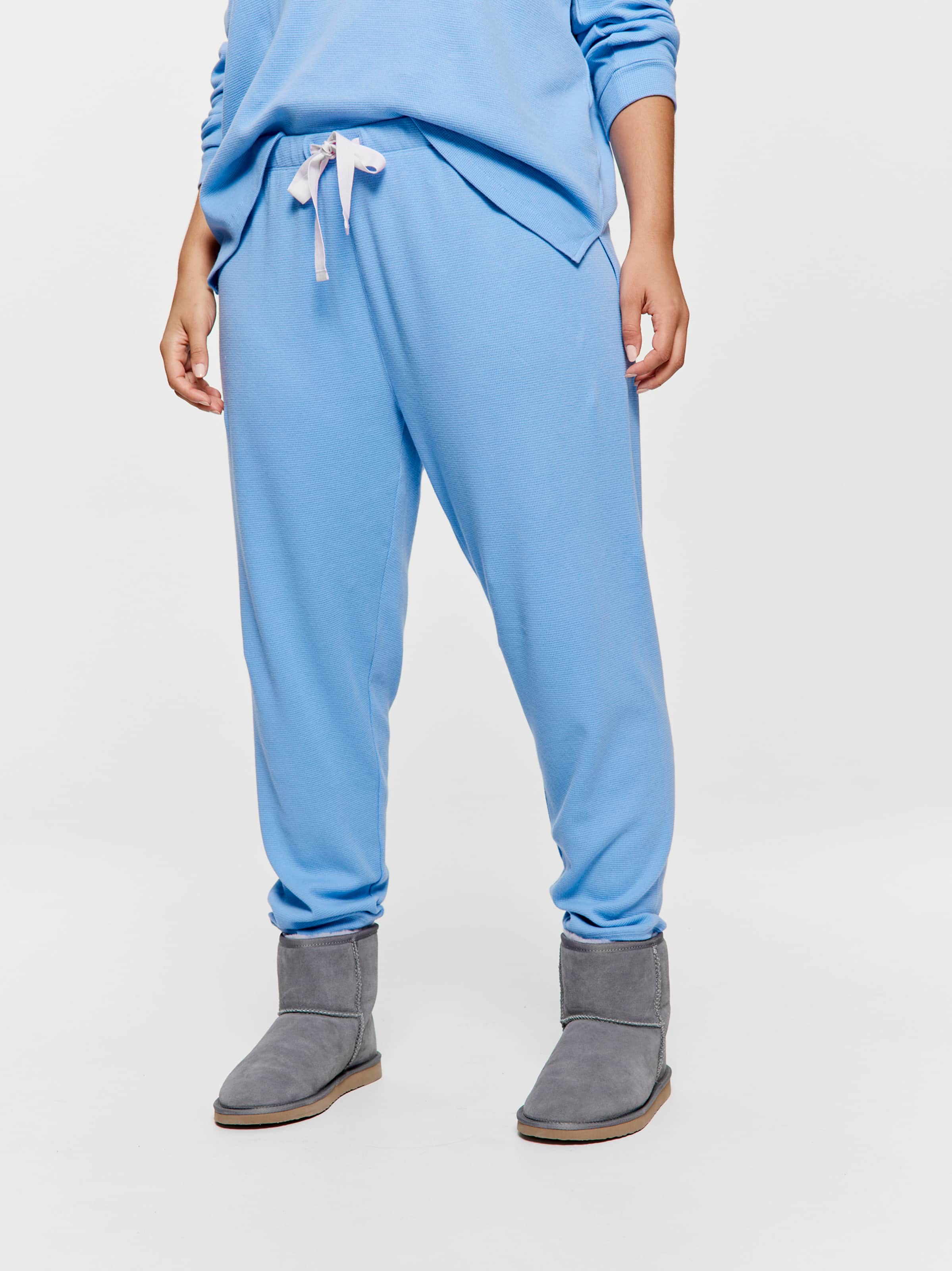 P.A. Plus Dusty Blue Easy Waffle Pj Bottom