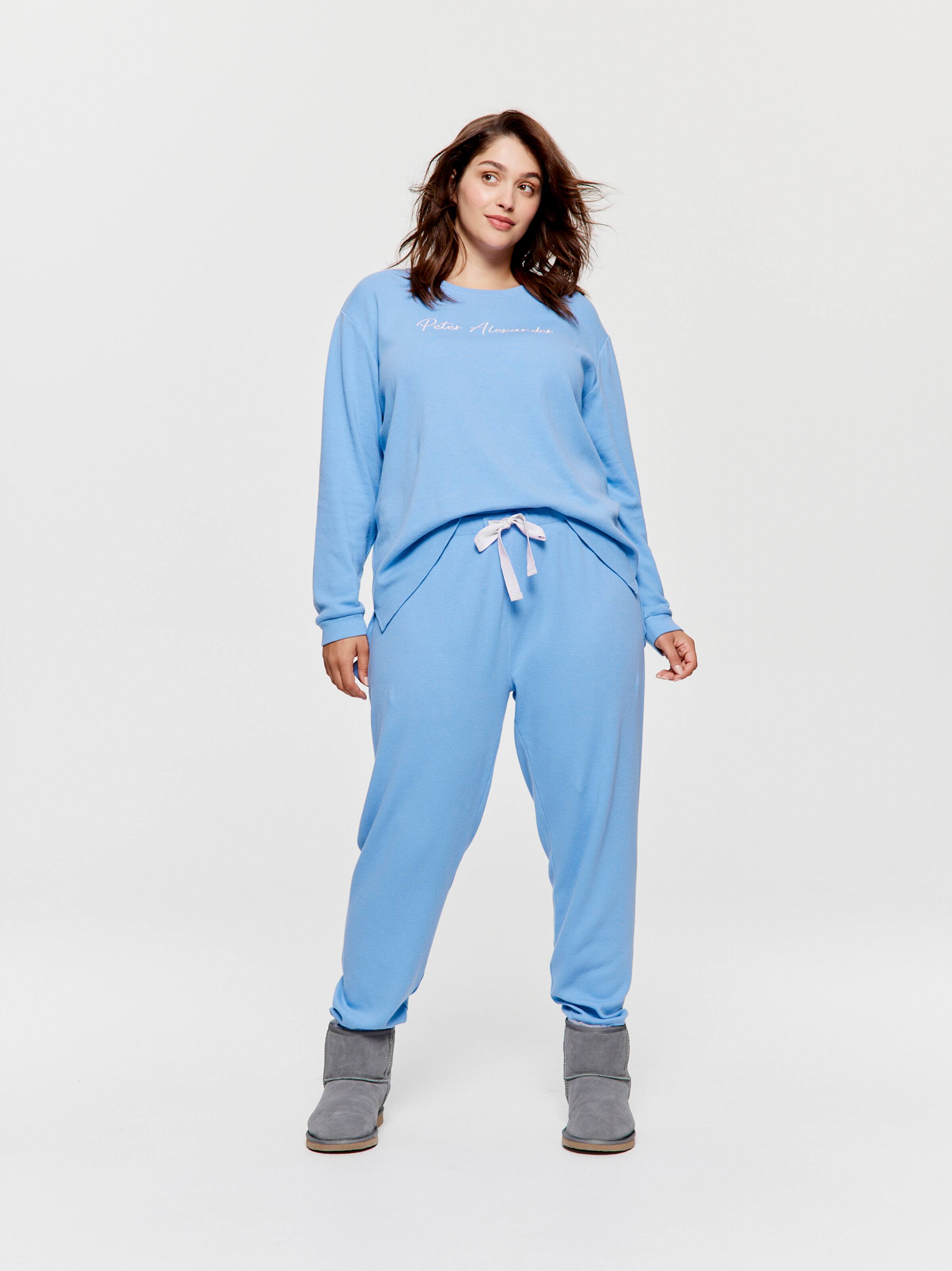 P.A. Plus Dusty Blue Easy Waffle Pj Bottom