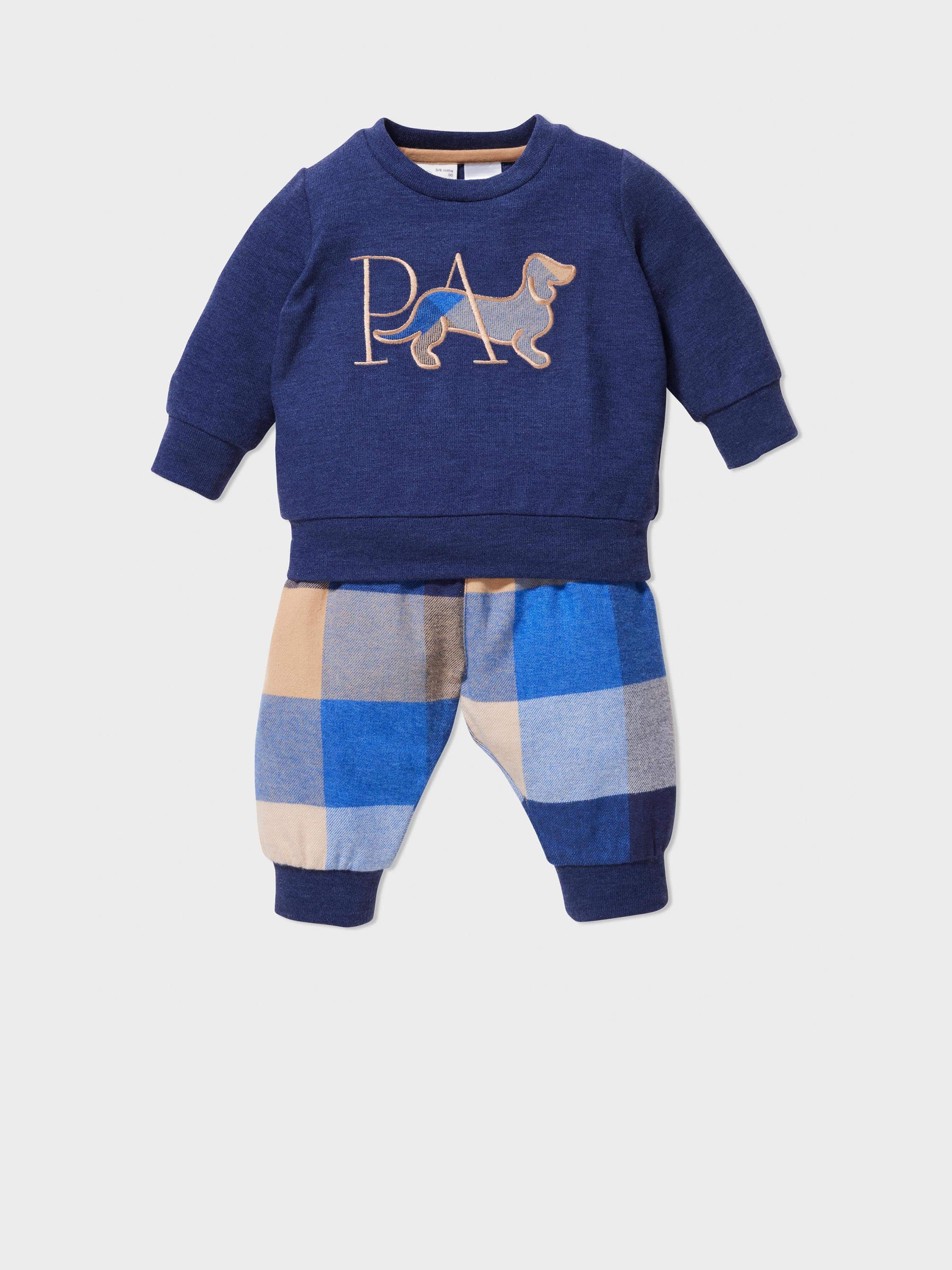 Image for Baby Boys P.A. Buffalo Check Long Pj Set from Peter Alexander