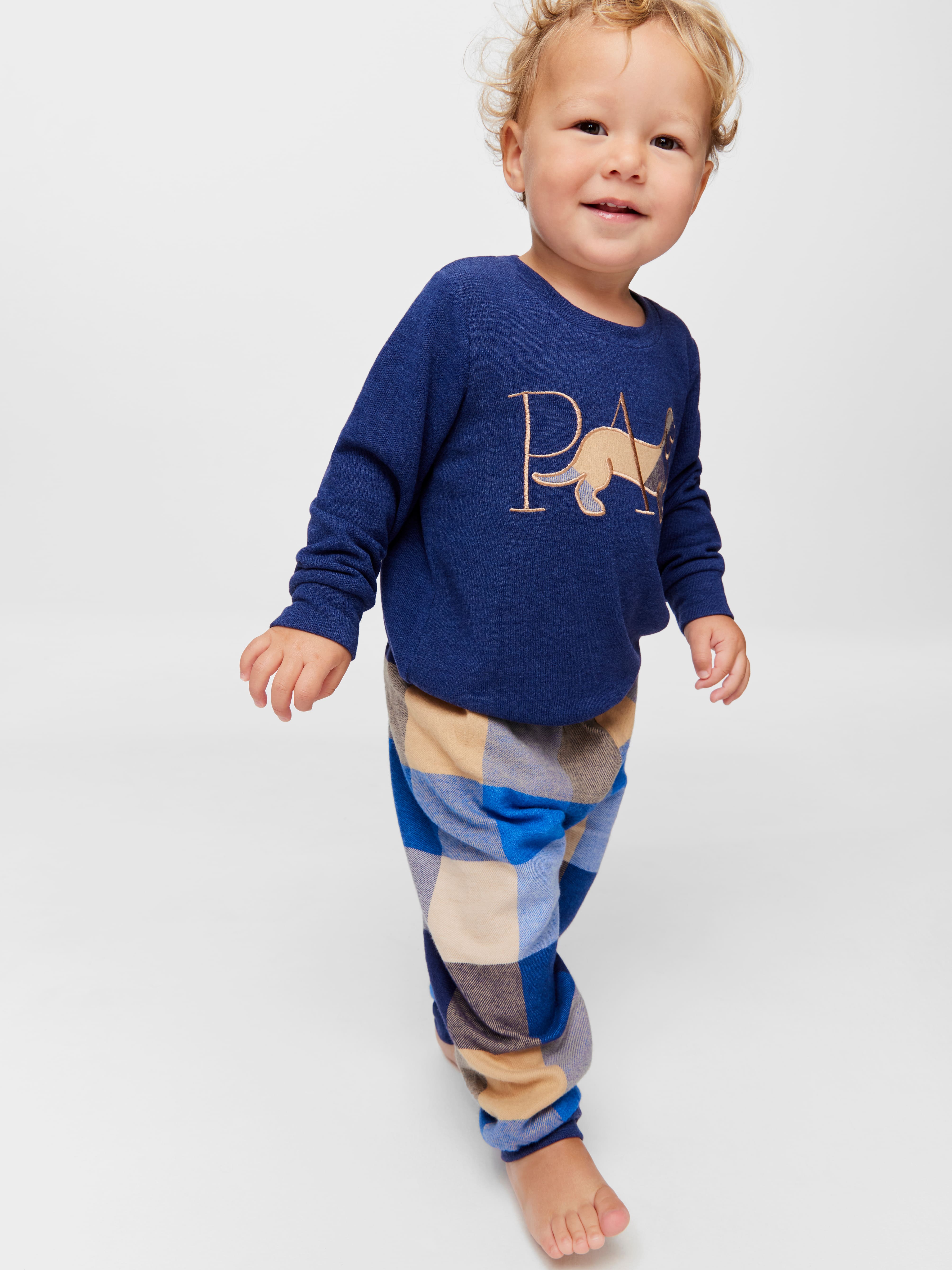 Baby Boys P.A. Buffalo Check Long Pj Set