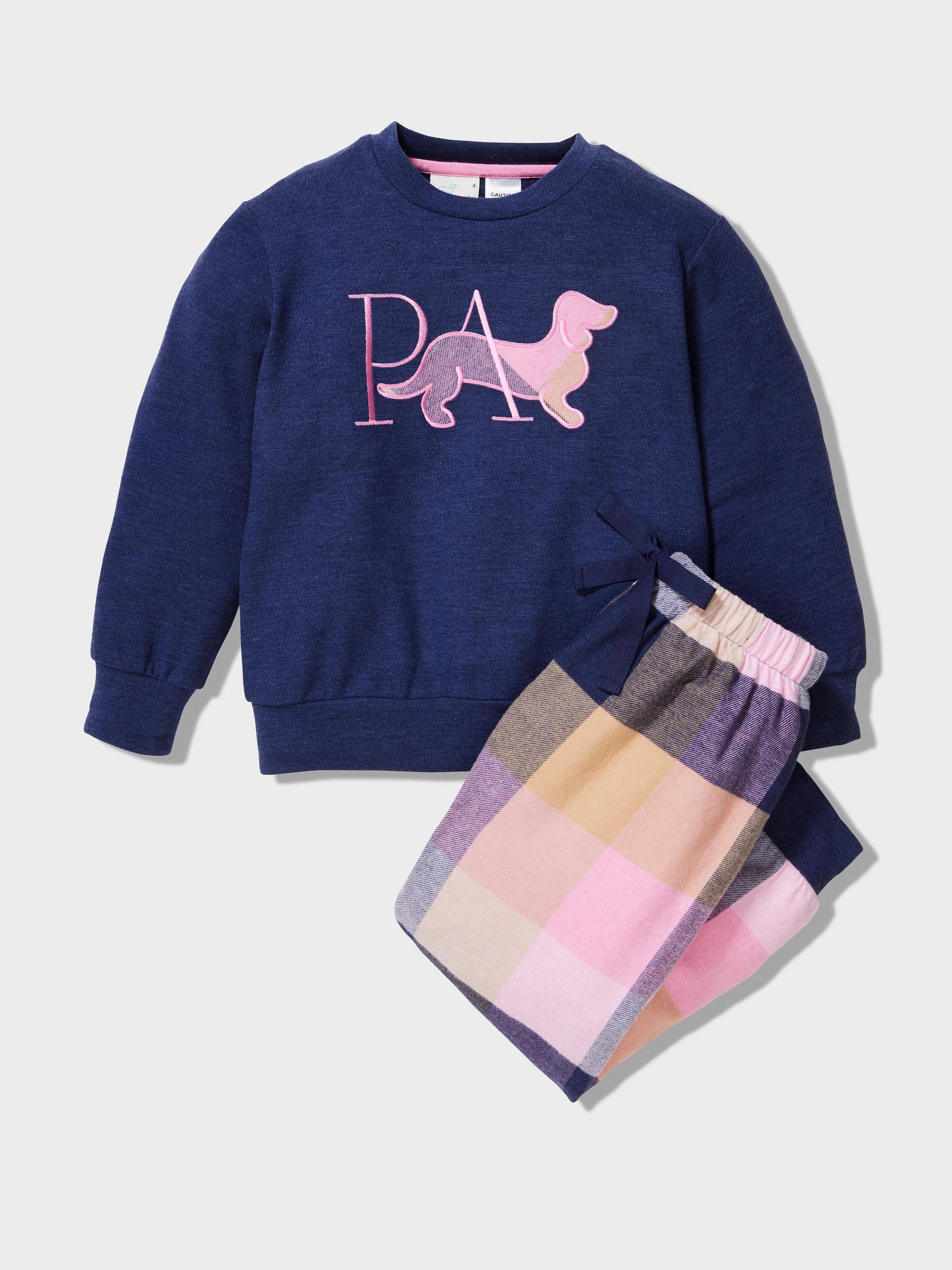 Girls P.A. Buffalo Check Long Pj Set