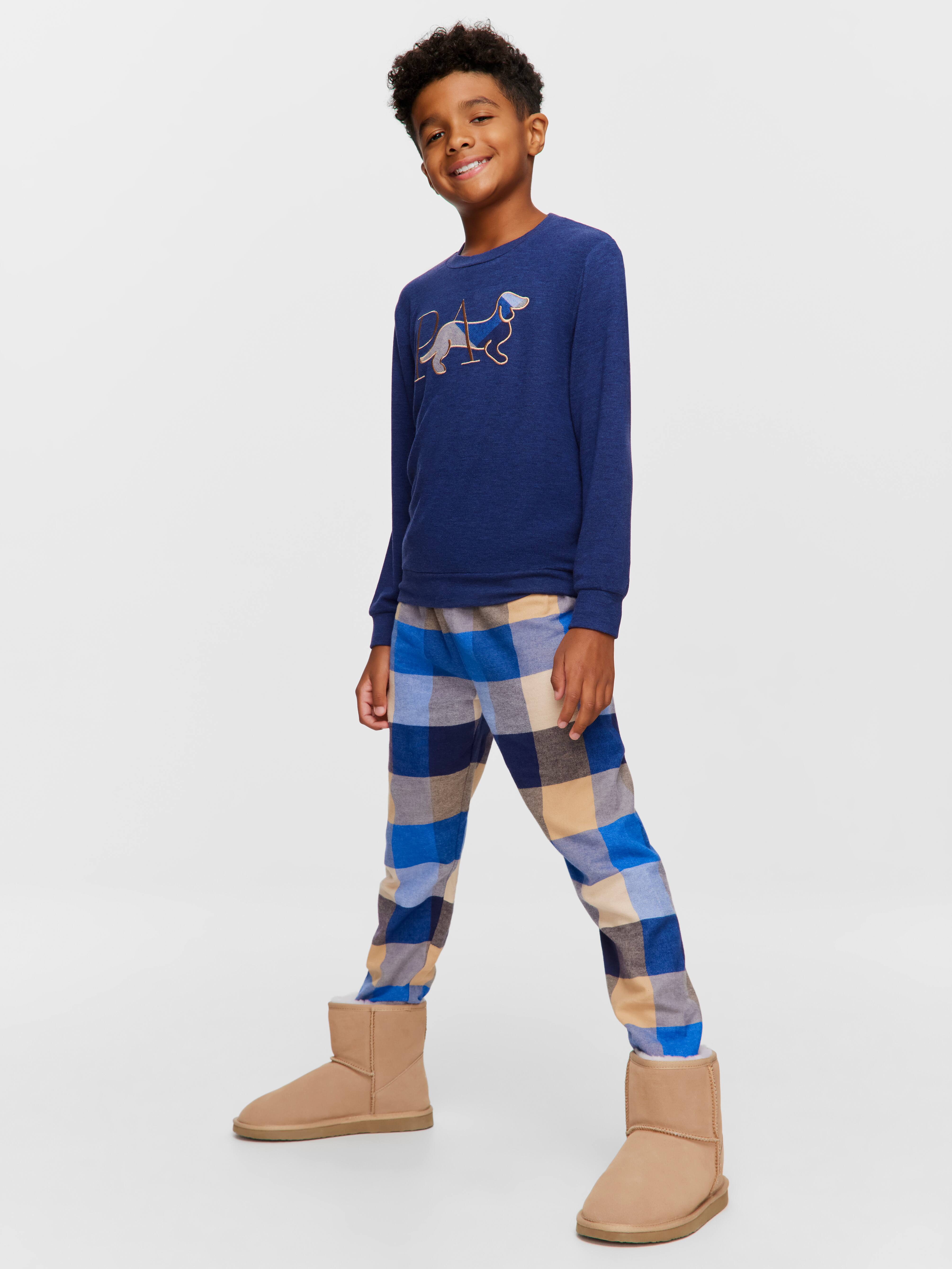 Boys P.A. Buffalo Check Long Pj Set