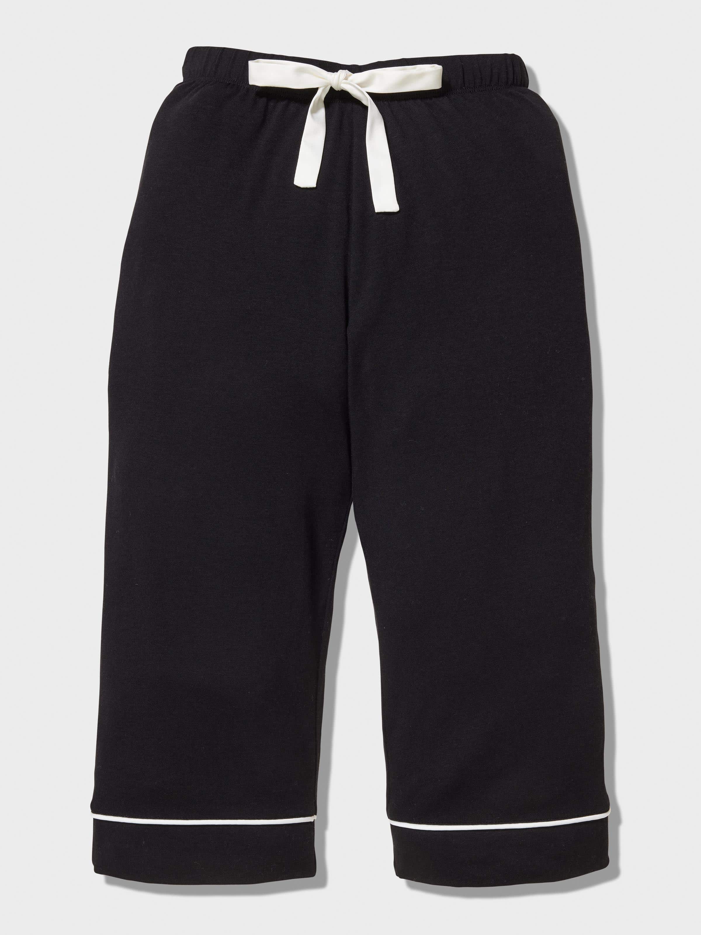 Jnr Girls Black Bamboo Long Pj Set