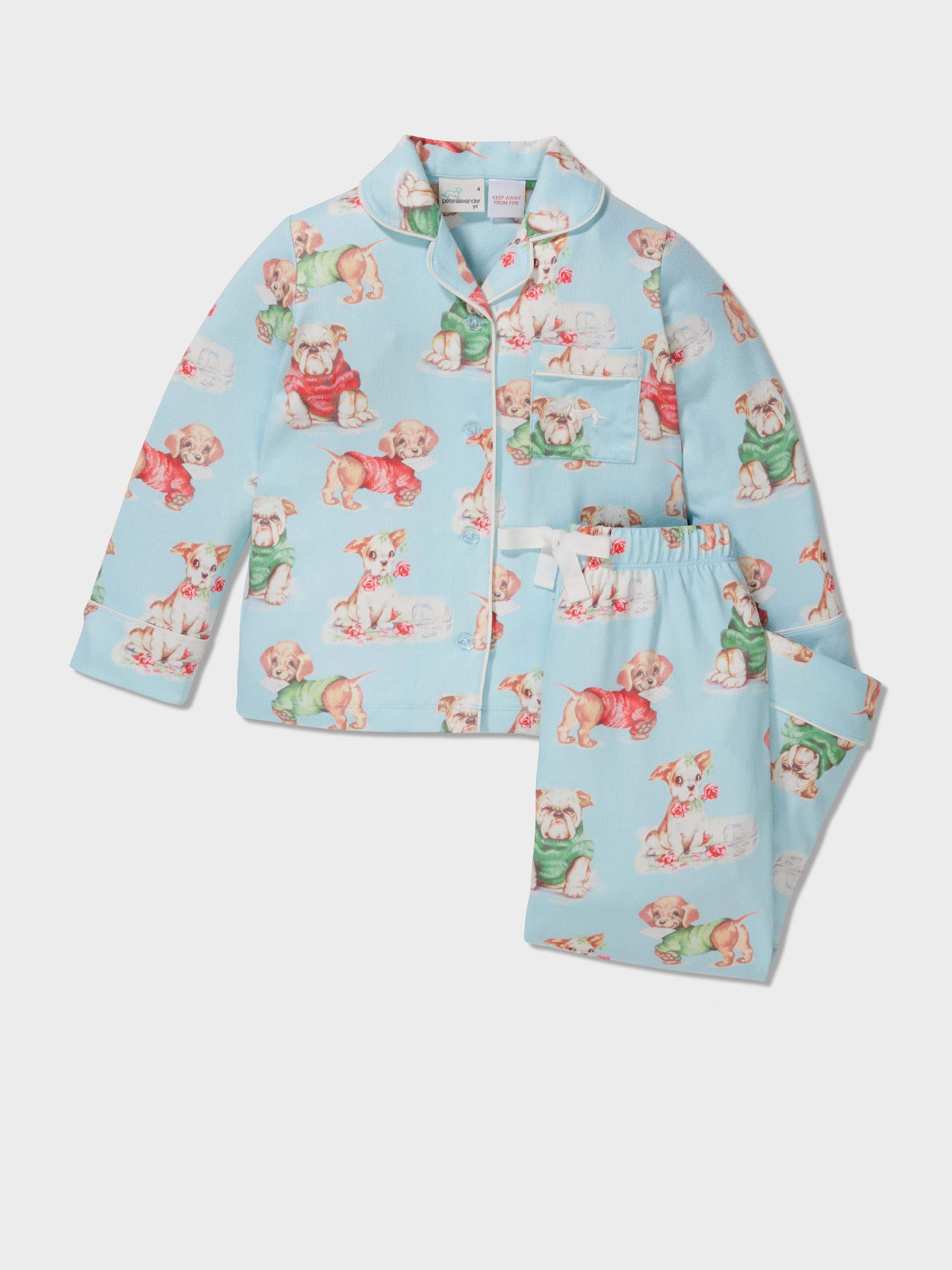 Jnr Girls Puppy Plush Pj Set