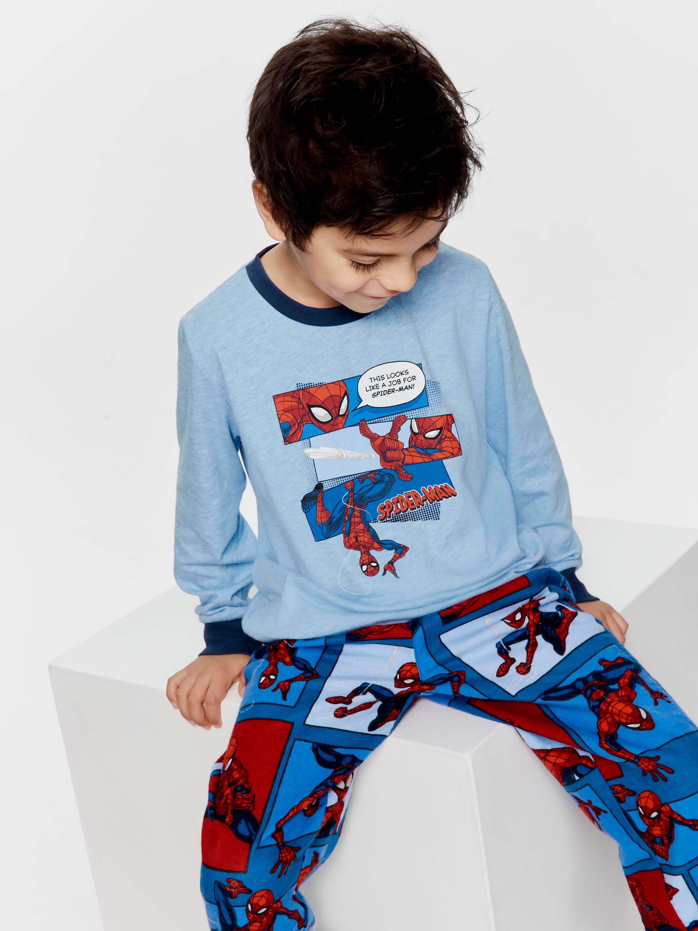 Jnr Boys Spider-Man Comic Pj Set