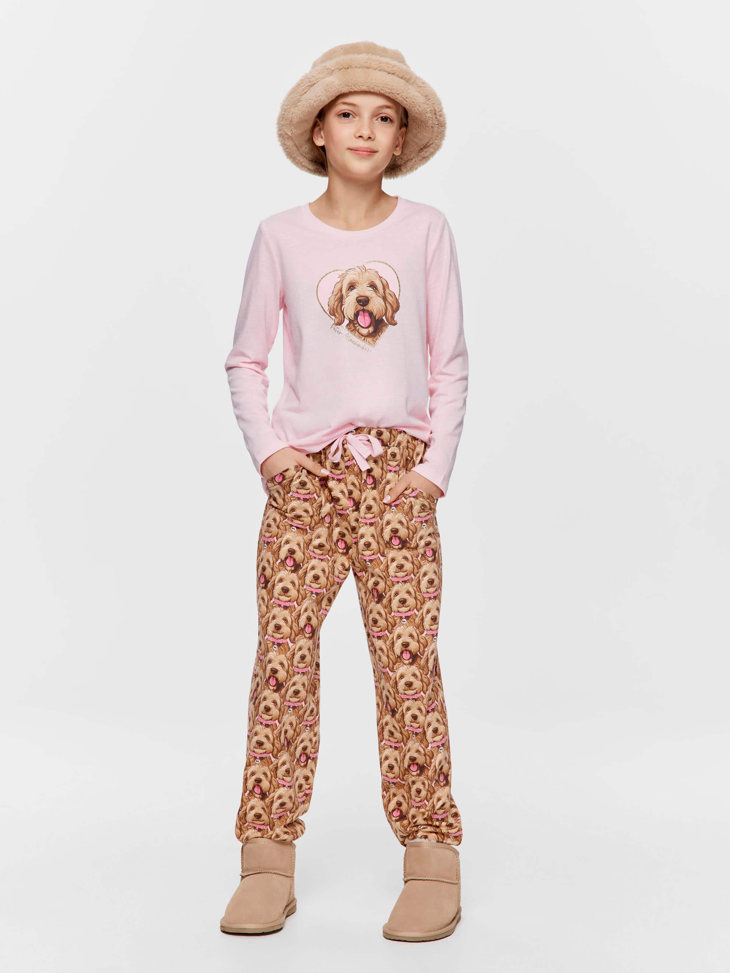 Girls Groodle Print Pj Set
