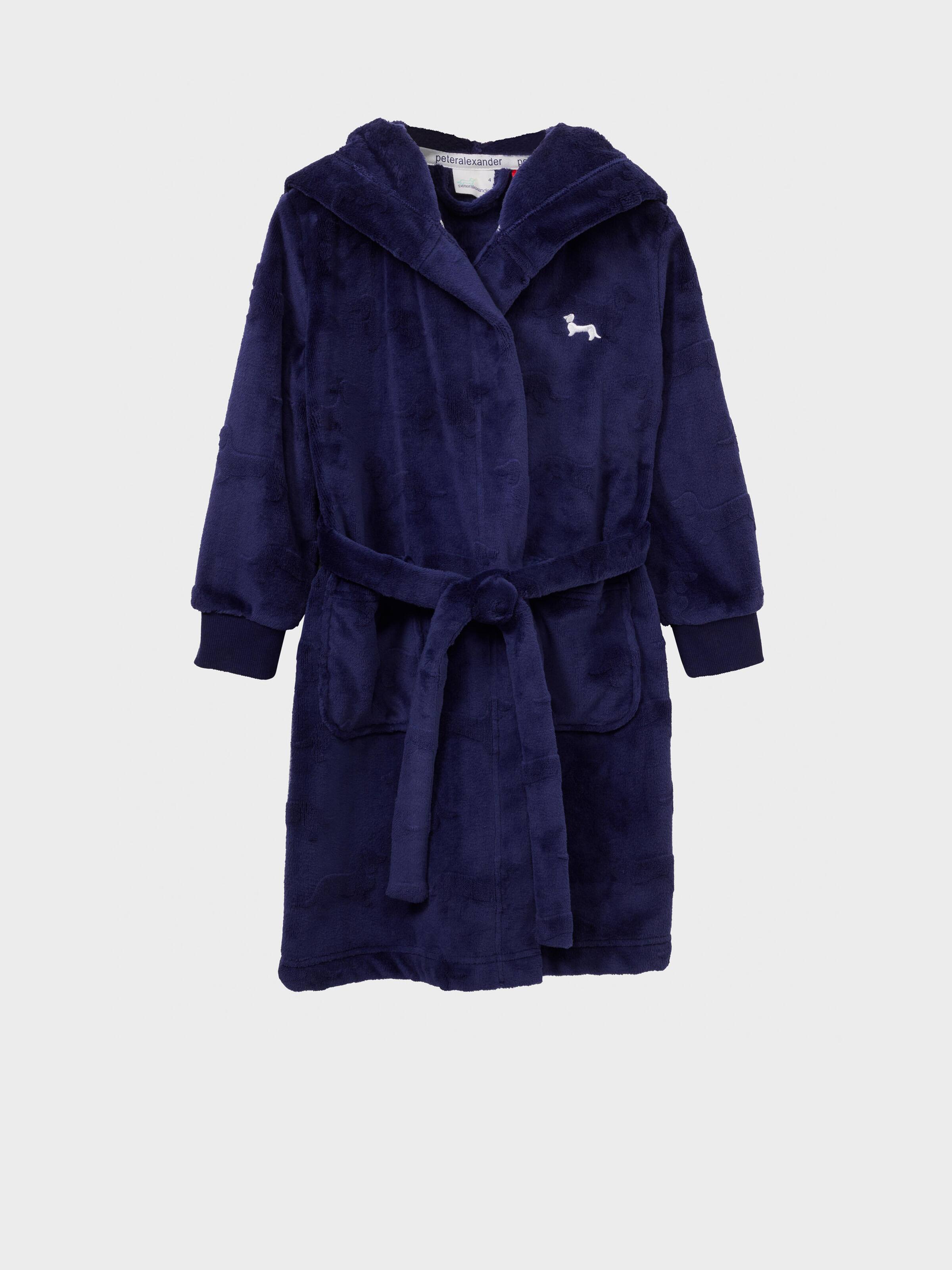 Jnr Kids Navy Penny Dressing Gown