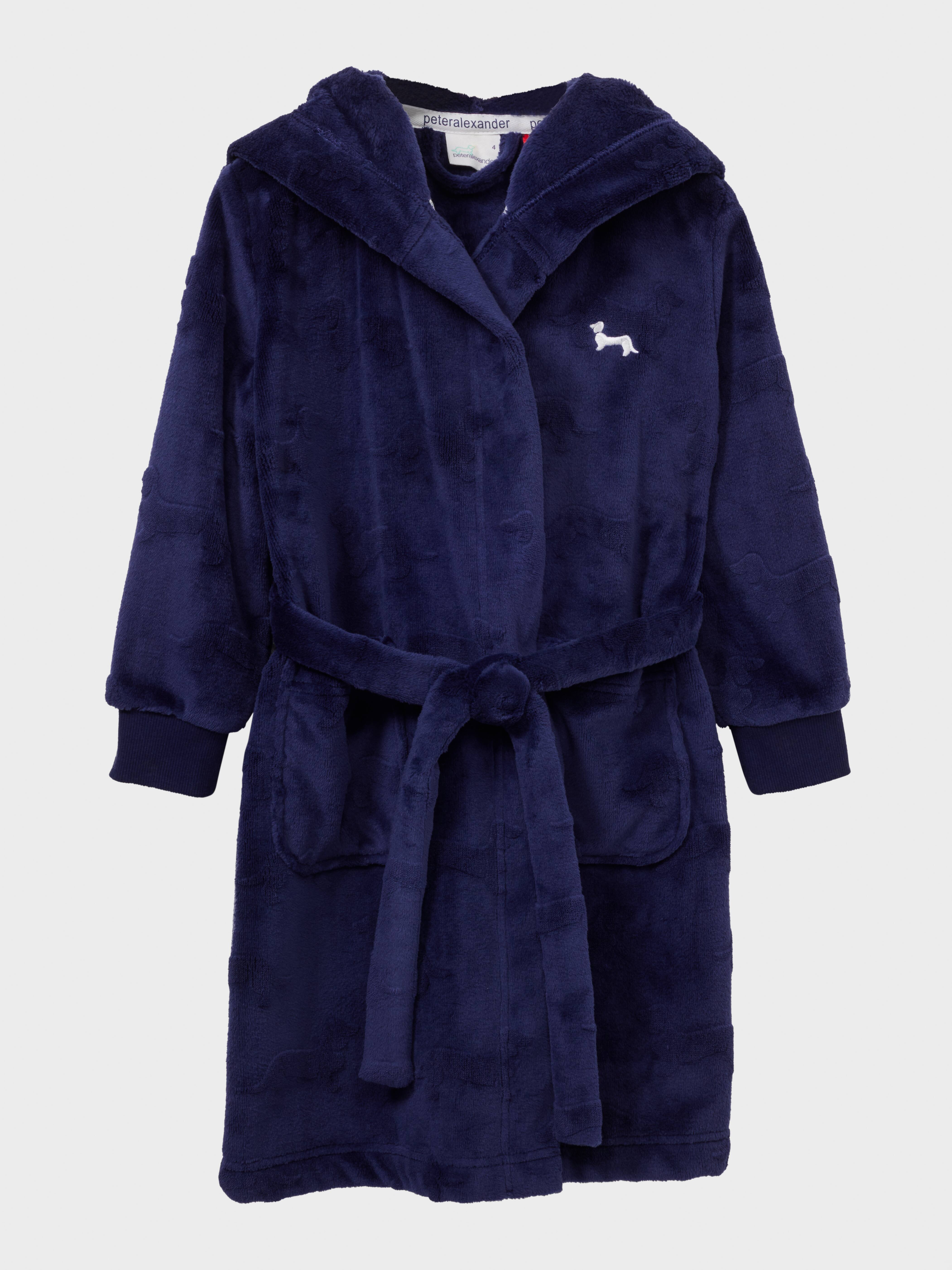 Image for Kids Navy Penny Dressing Gown from Peter Alexander