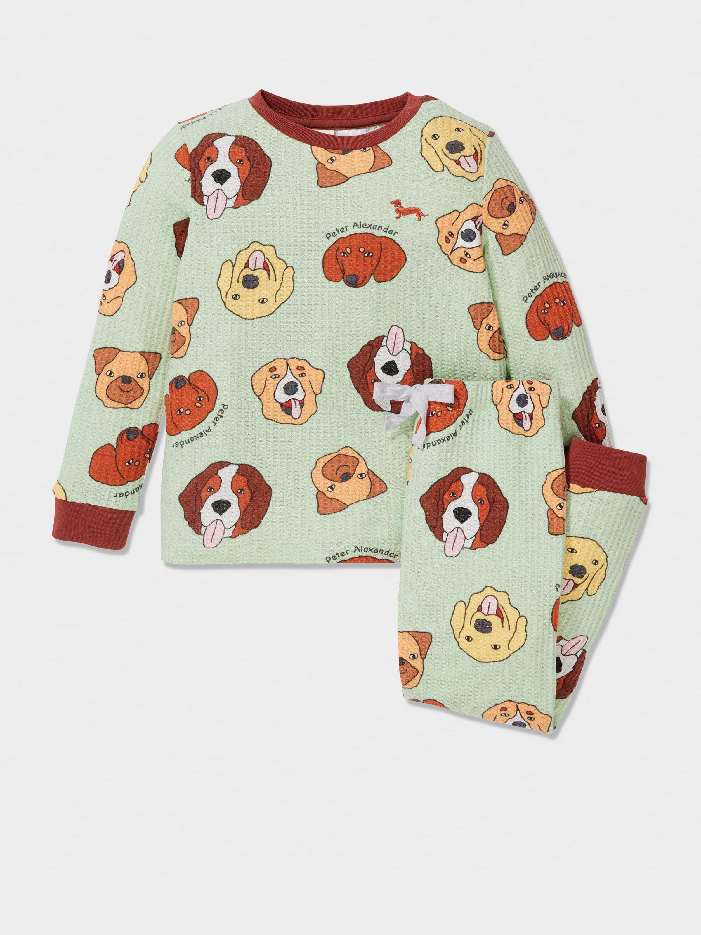Jnr Boys Doggy Faces Pj Set