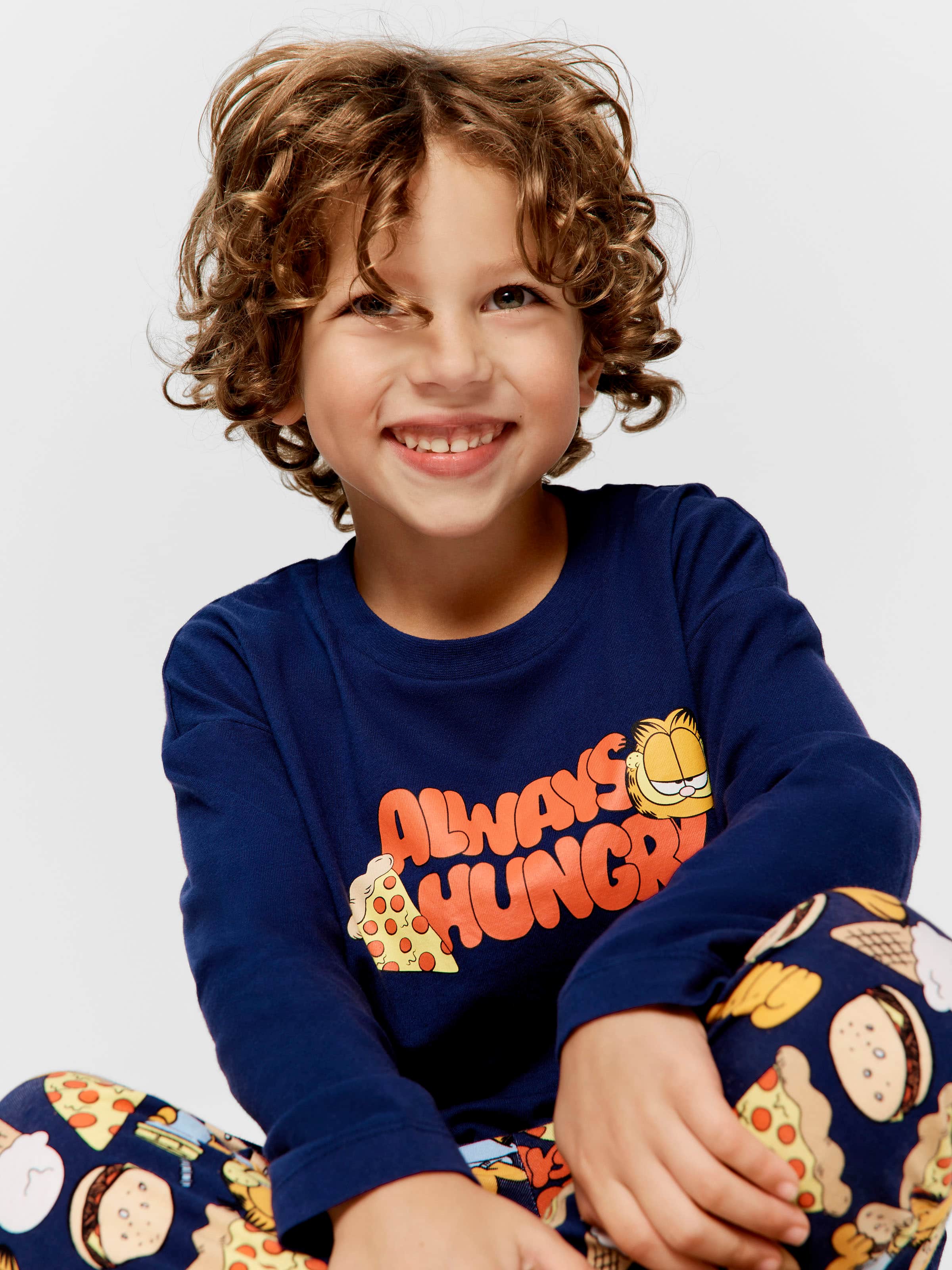 Jnr Boys Always Hungry Garfield Pj Set