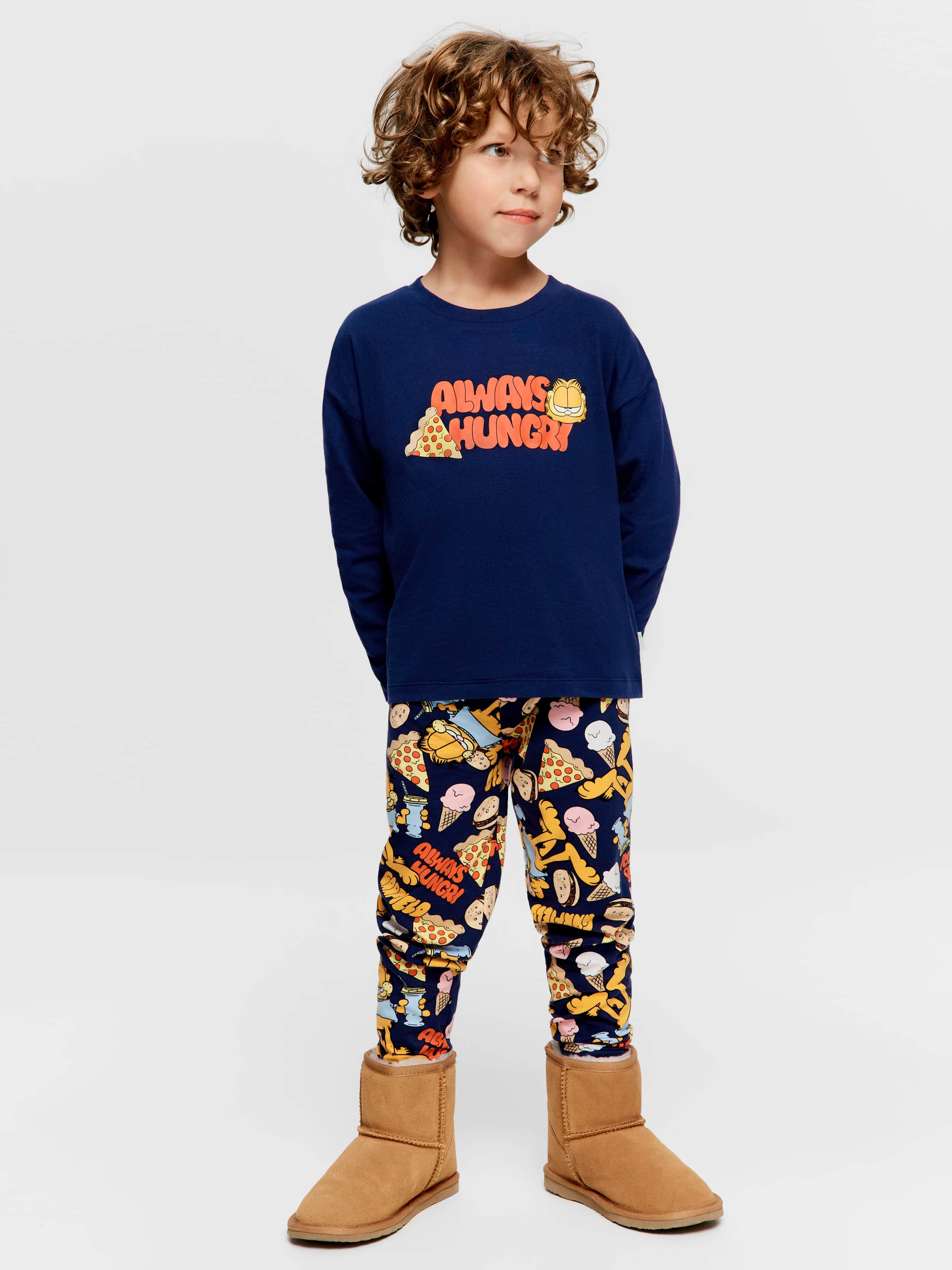Jnr Boys Always Hungry Garfield Pj Set
