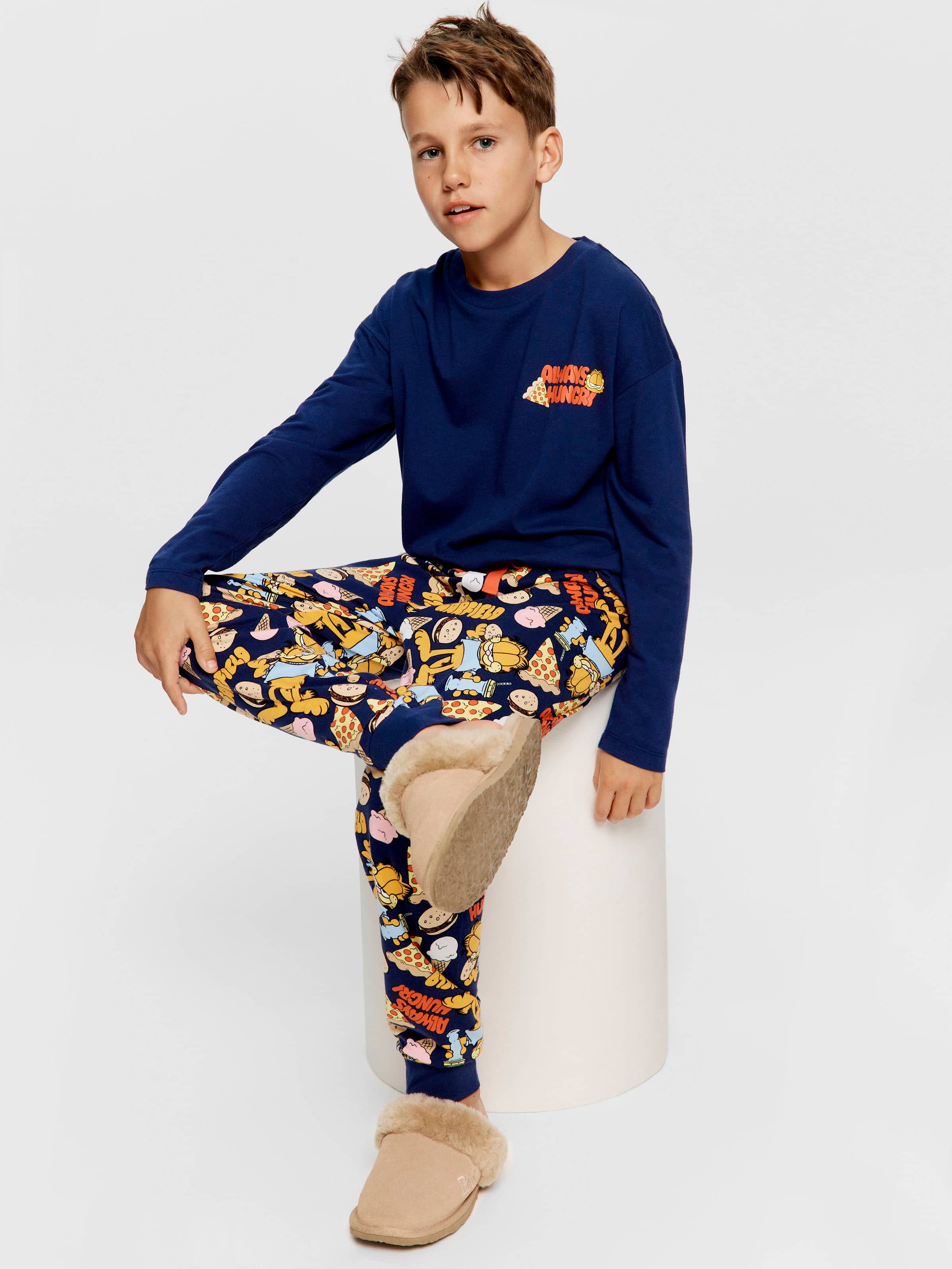 Boys Always Hungry Garfield Pj Set