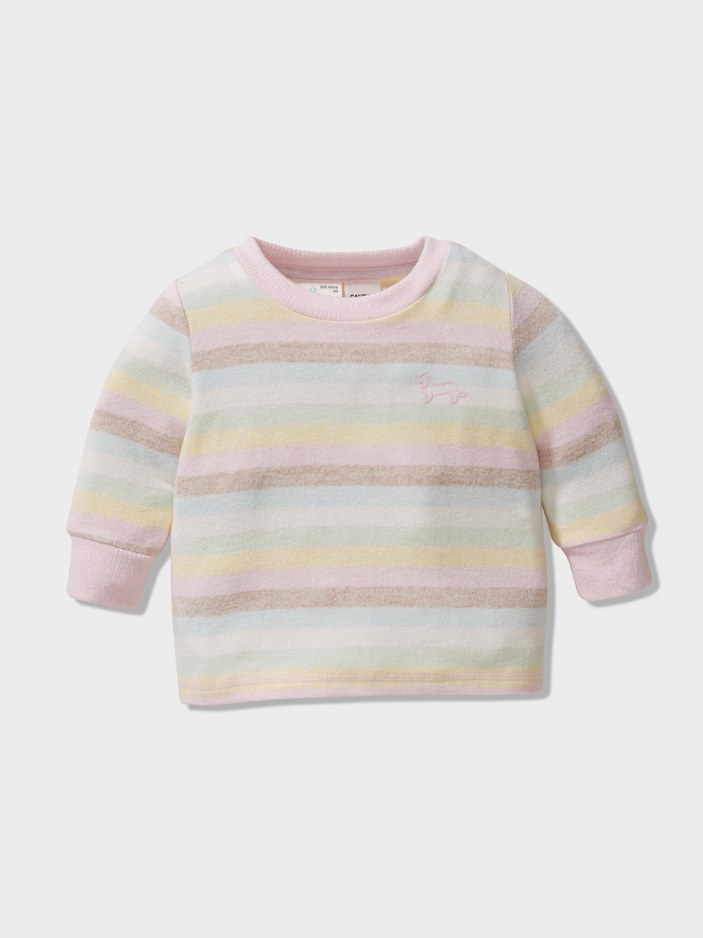 Image for Baby Fuzzy Stripe Pj Set from Peter Alexander