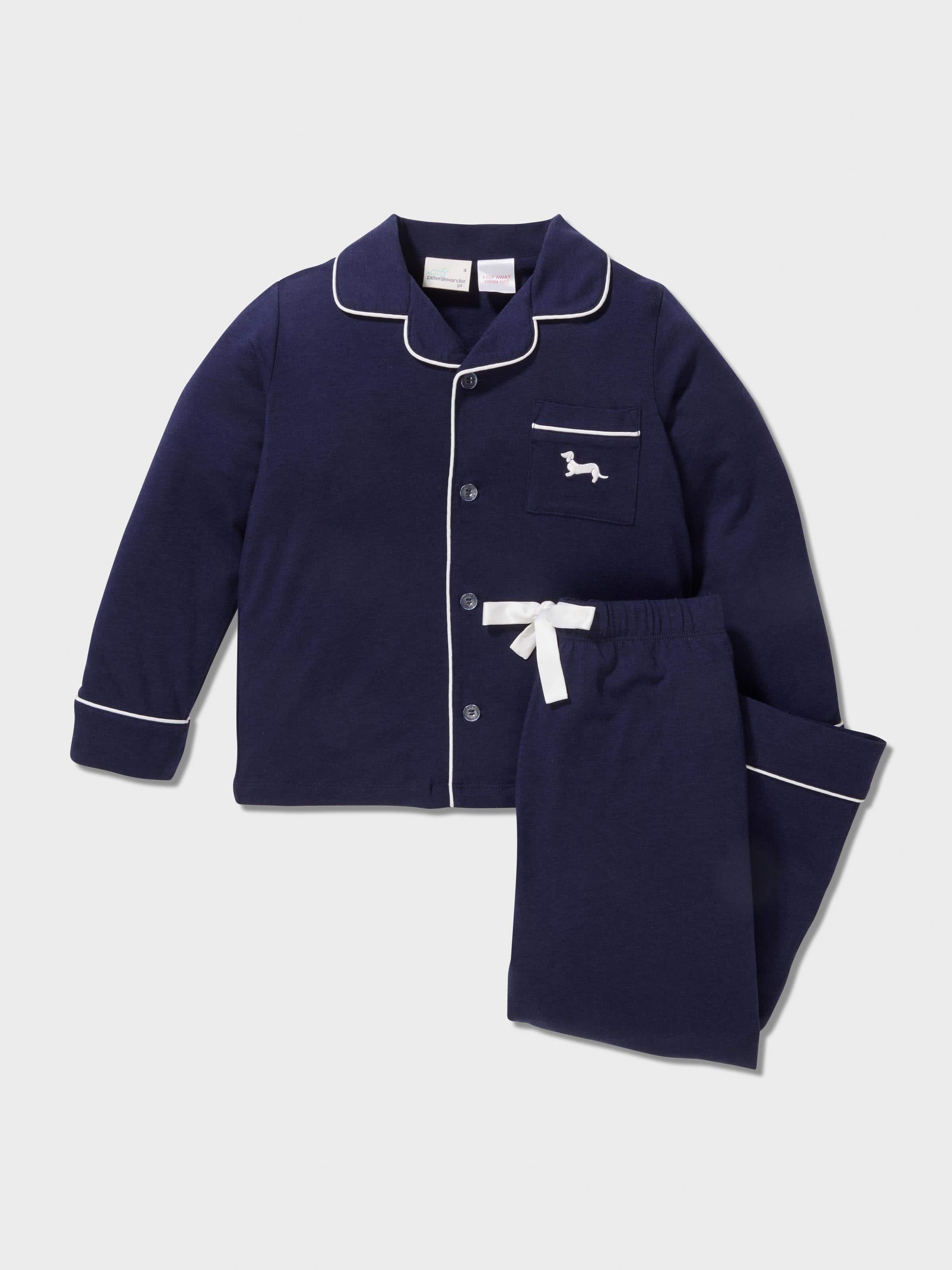 Jnr Navy Bamboo Classic Pj Set