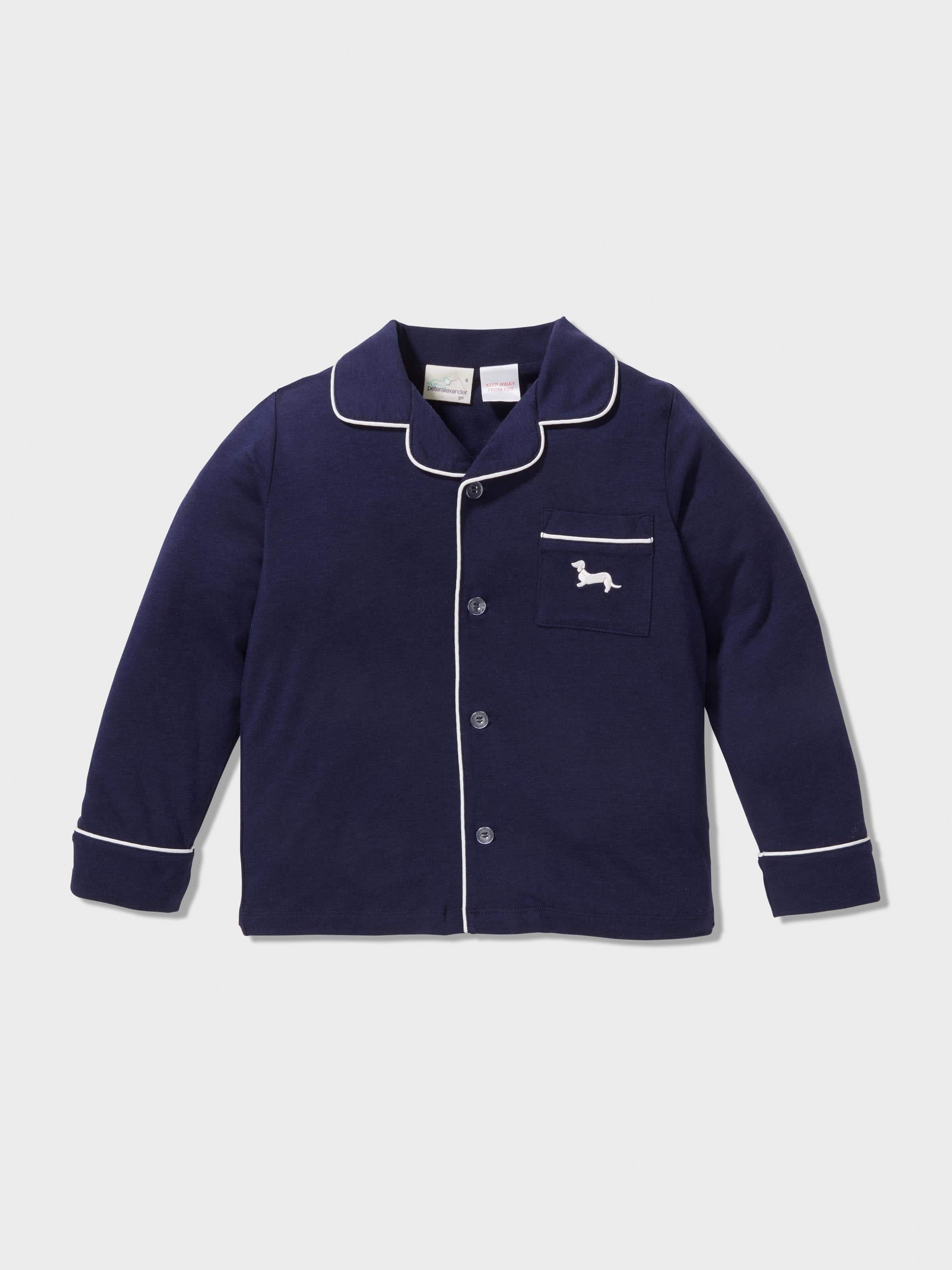Image for Kids Navy Bamboo Classic Pj Set from Peter Alexander