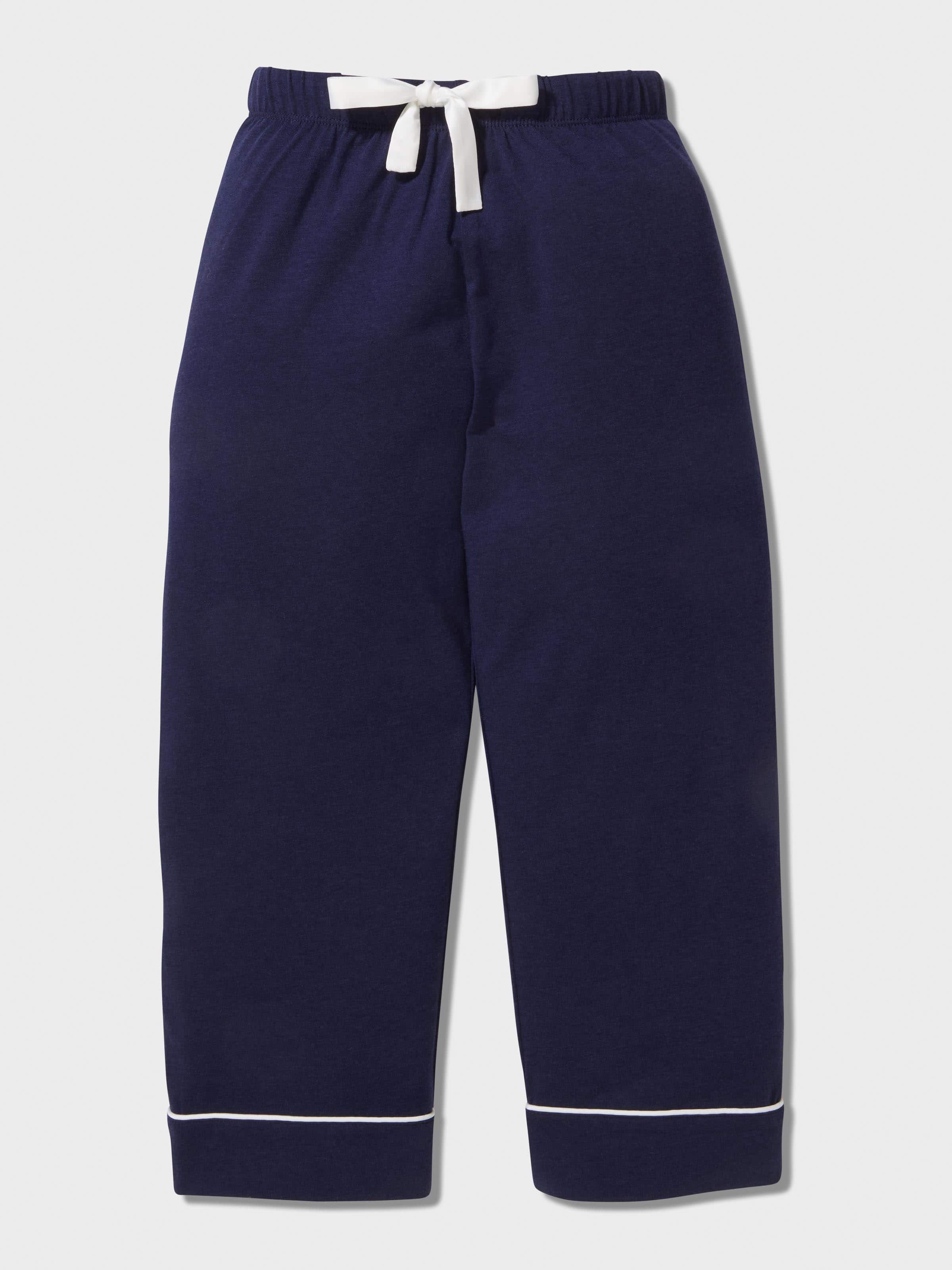 Kids Navy Bamboo Classic Pj Set