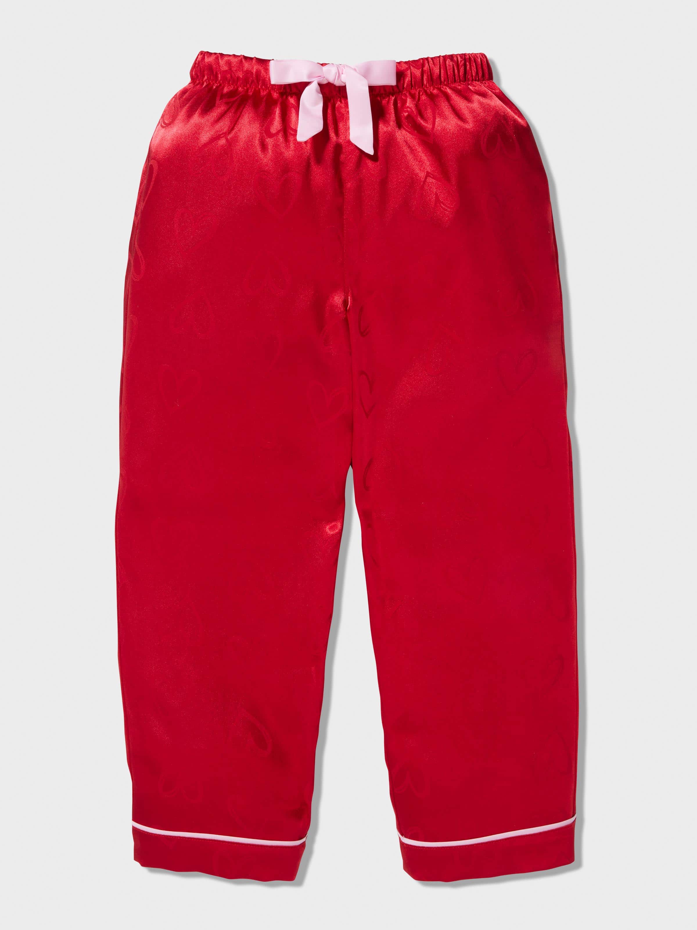 Girls Red Satin Pj Set